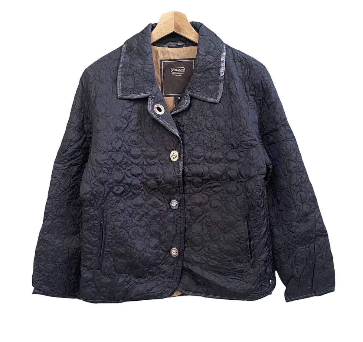 Coach × Other Coach monogram Leather Lining button jacket Size US S / EU 44-46 / 1 - 2 Thumbnail