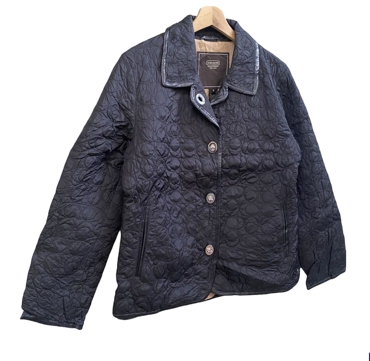 Coach × Other Coach monogram Leather Lining button jacket Size US S / EU 44-46 / 1 - 3 Thumbnail