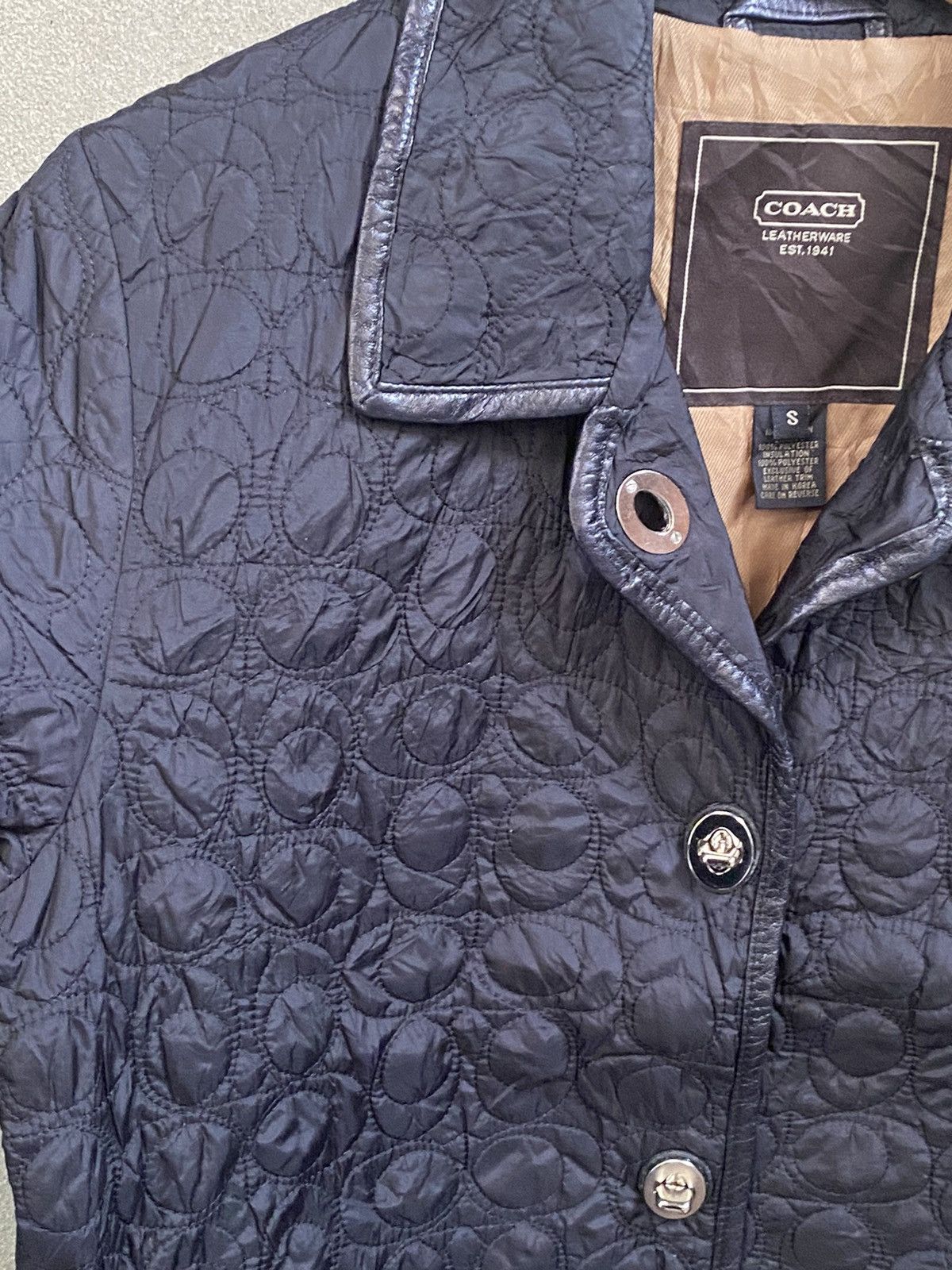 Coach × Other Coach monogram Leather Lining button jacket Size US S / EU 44-46 / 1 - 6 Thumbnail