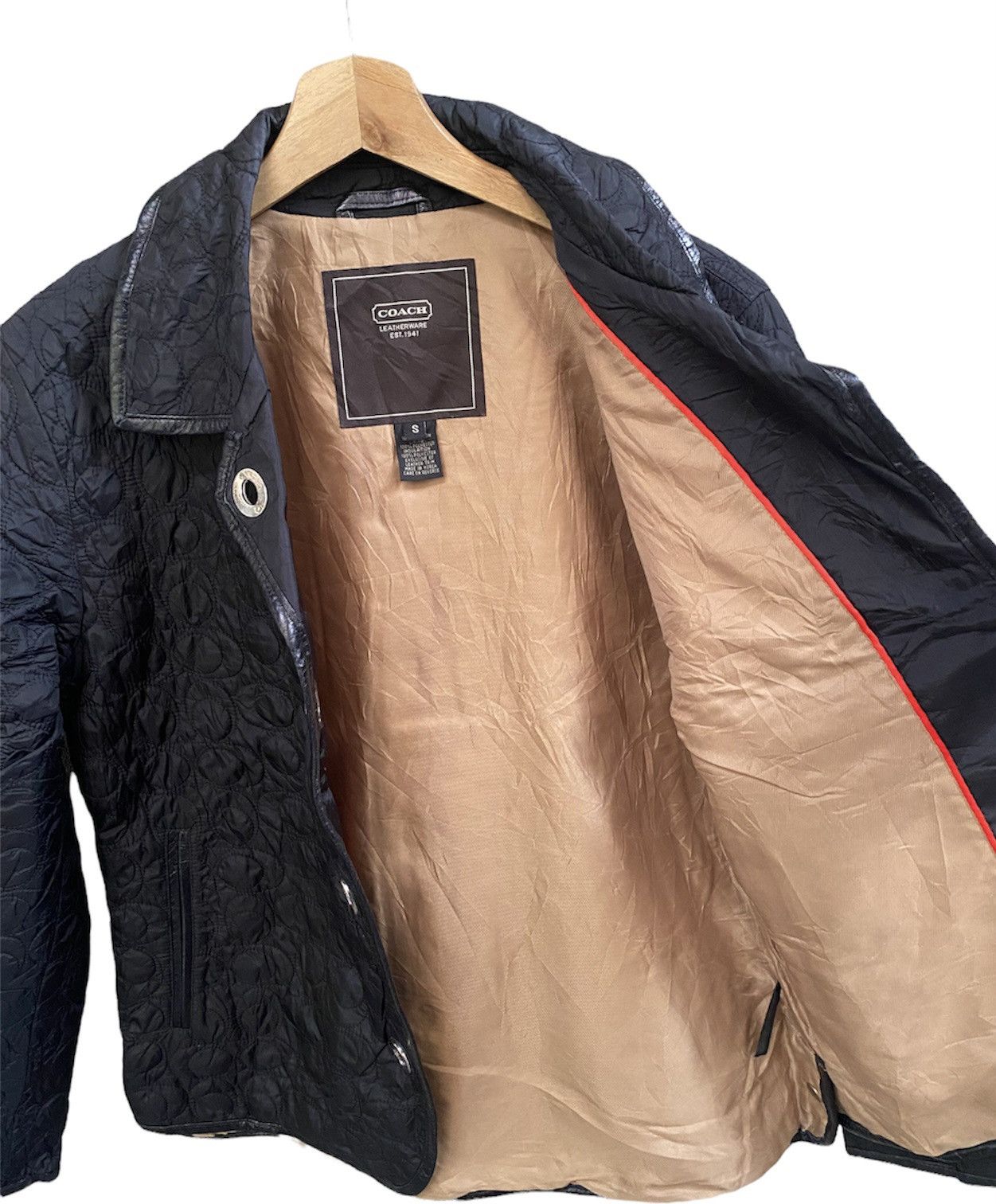 Coach × Other Coach monogram Leather Lining button jacket Size US S / EU 44-46 / 1 - 4 Thumbnail