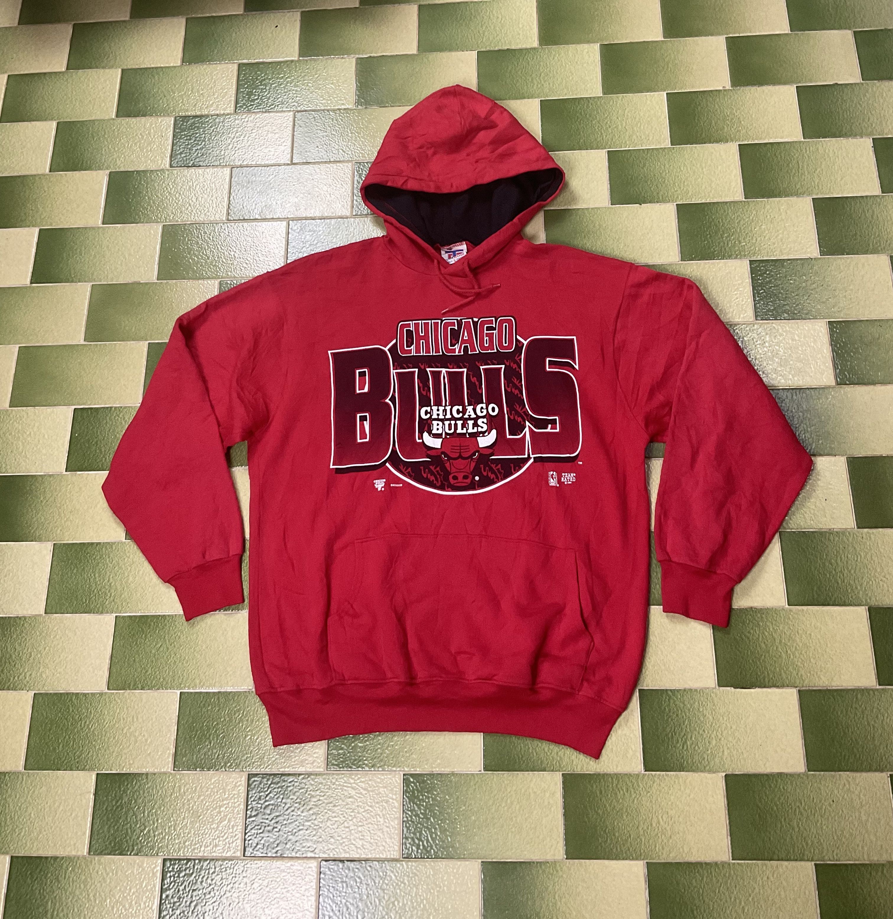 NBA Vintage 1993 NBA Chicago Bulls Pullover Hoodie Pouch Pocket Size US L / EU 52-54 / 3 - 1 Thumbnail