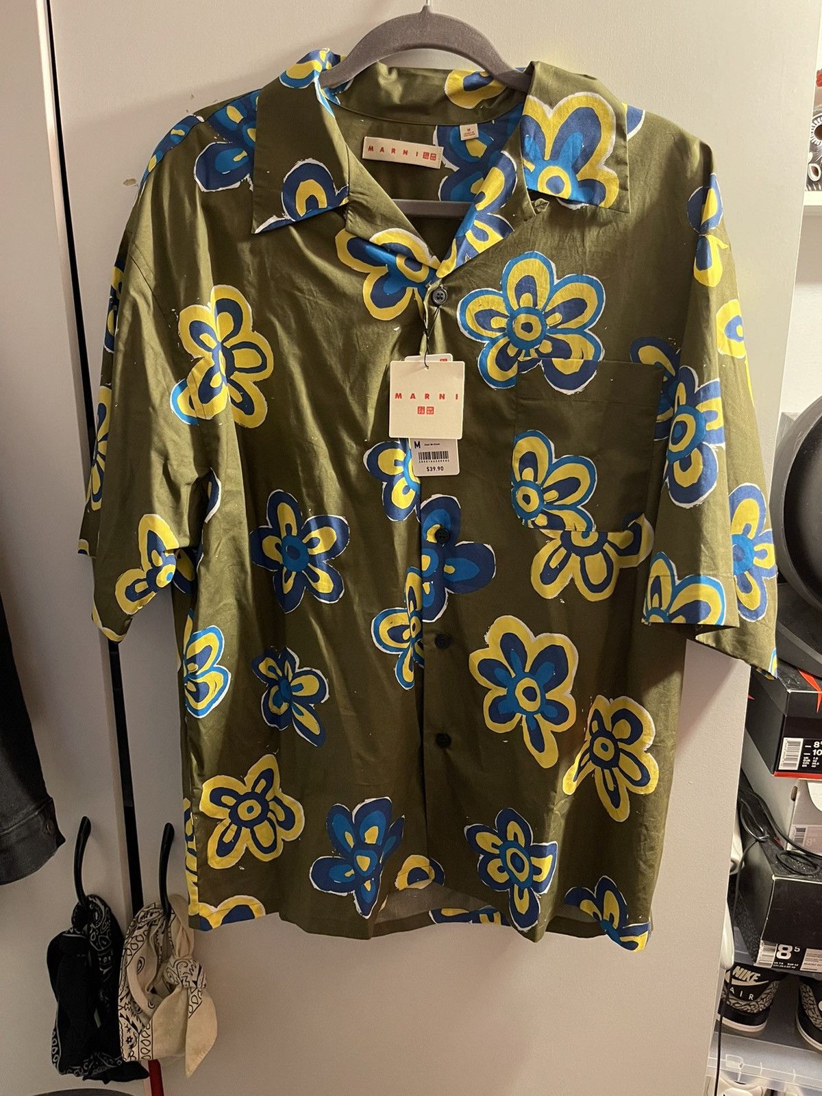 Marni oversized floral Uniqlo shops casual shirt medium