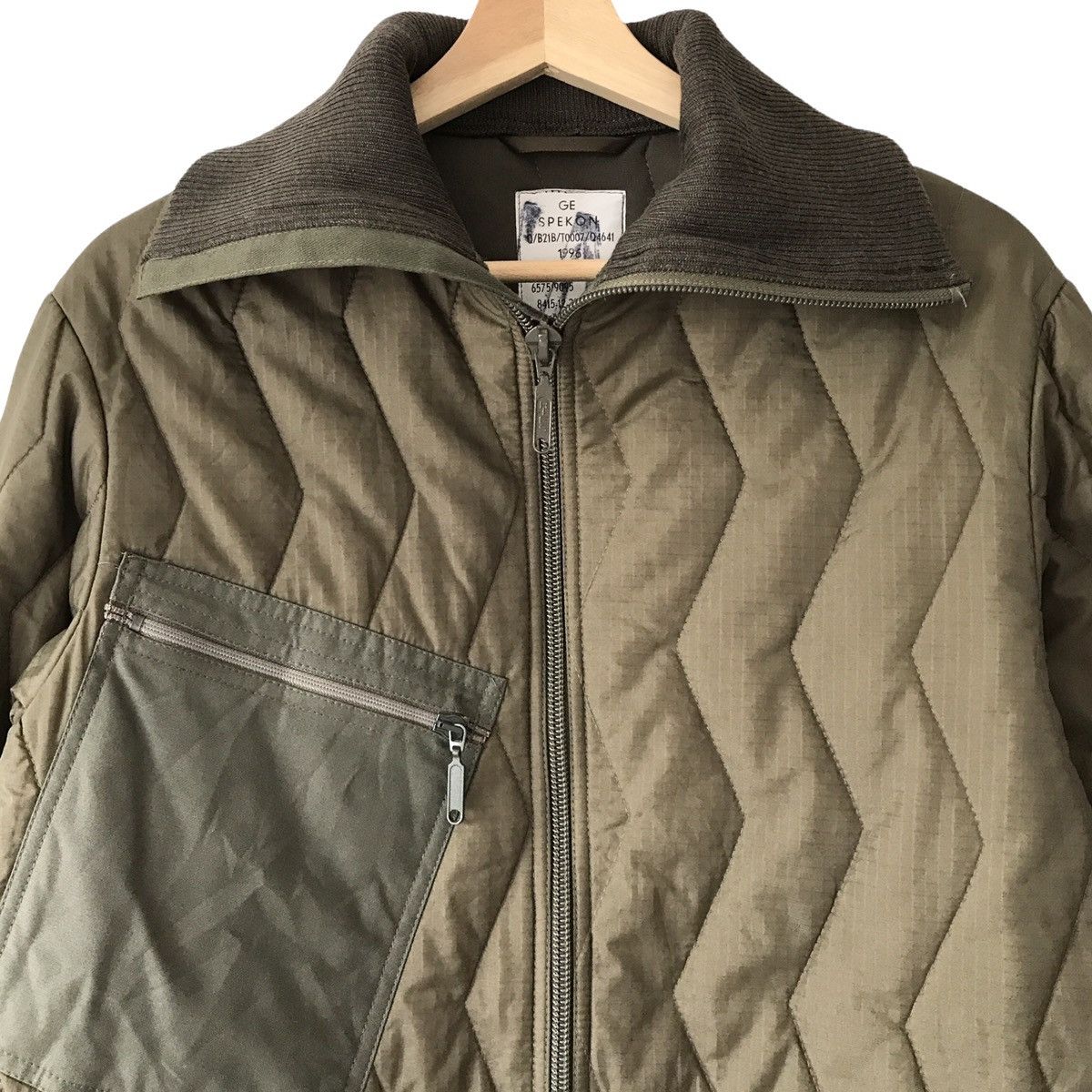 Vintage Authentic Vintage 1996 GE Spekon Germany Army Quilt Jacket Size US L / EU 52-54 / 3 - 3 Thumbnail