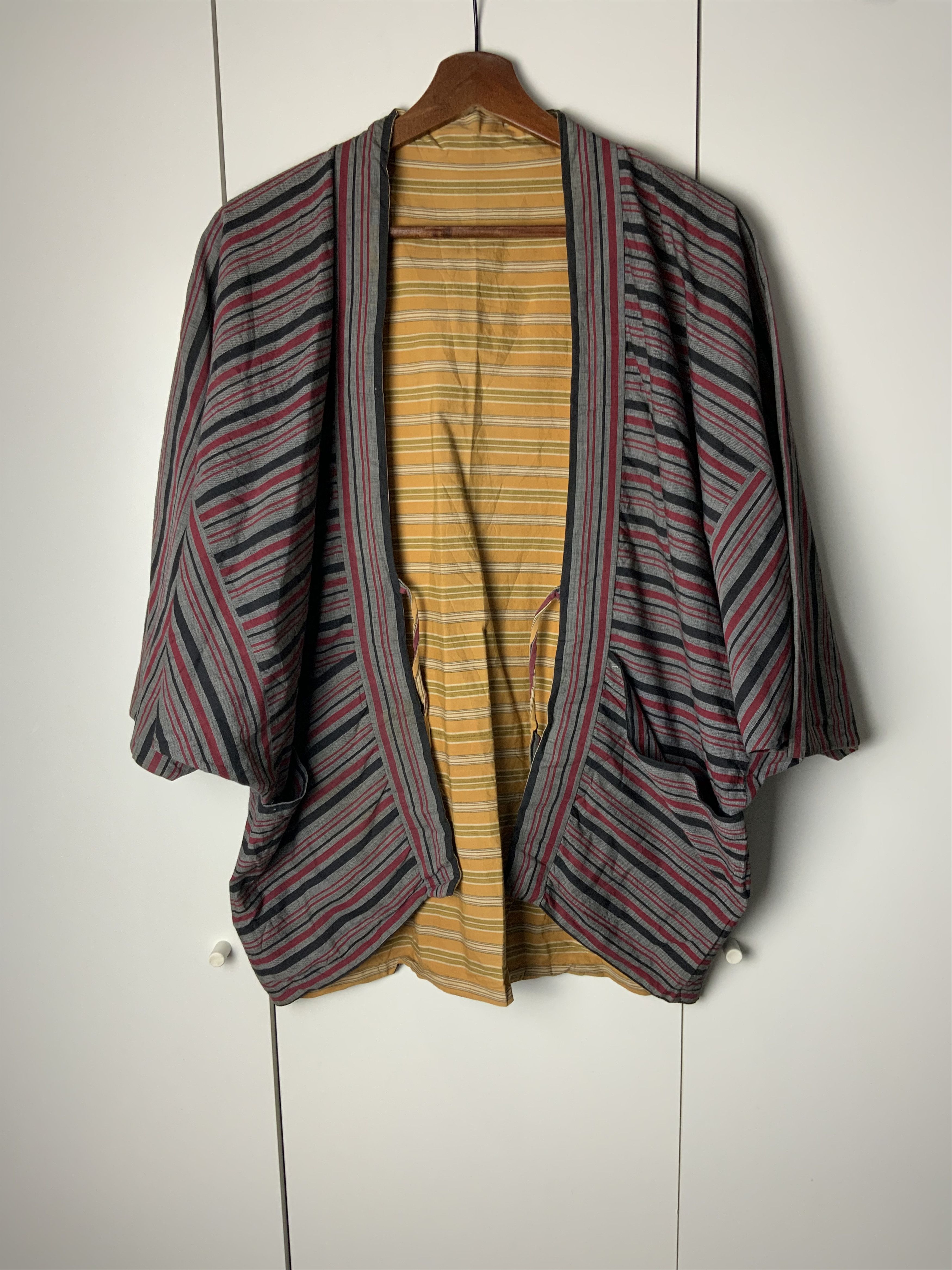 Japanese Brand Japanese Striped Reversible Pocket Kimono Traditional Size US L / EU 52-54 / 3 - 1 Thumbnail