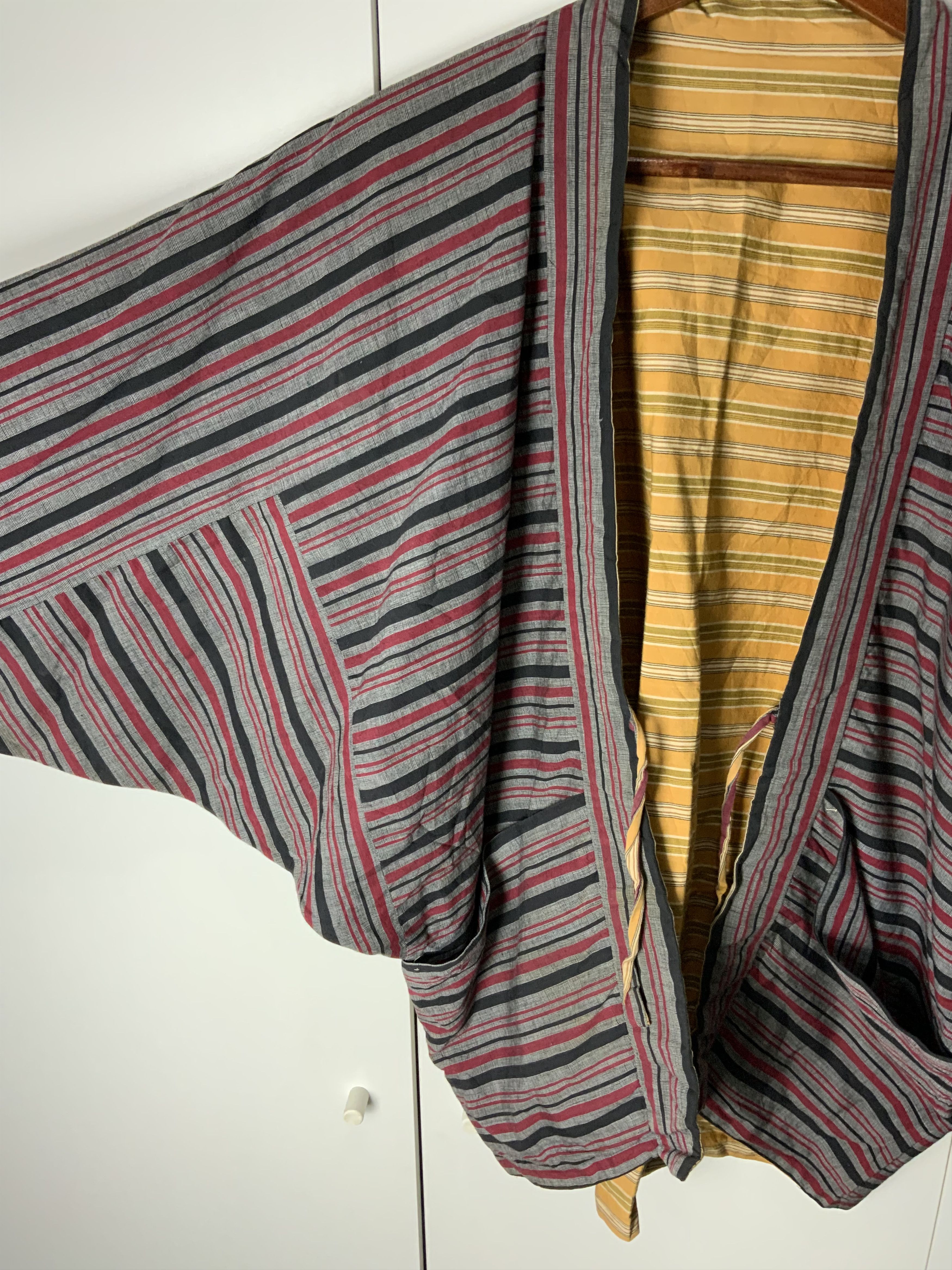 Japanese Brand Japanese Striped Reversible Pocket Kimono Traditional Size US L / EU 52-54 / 3 - 4 Thumbnail