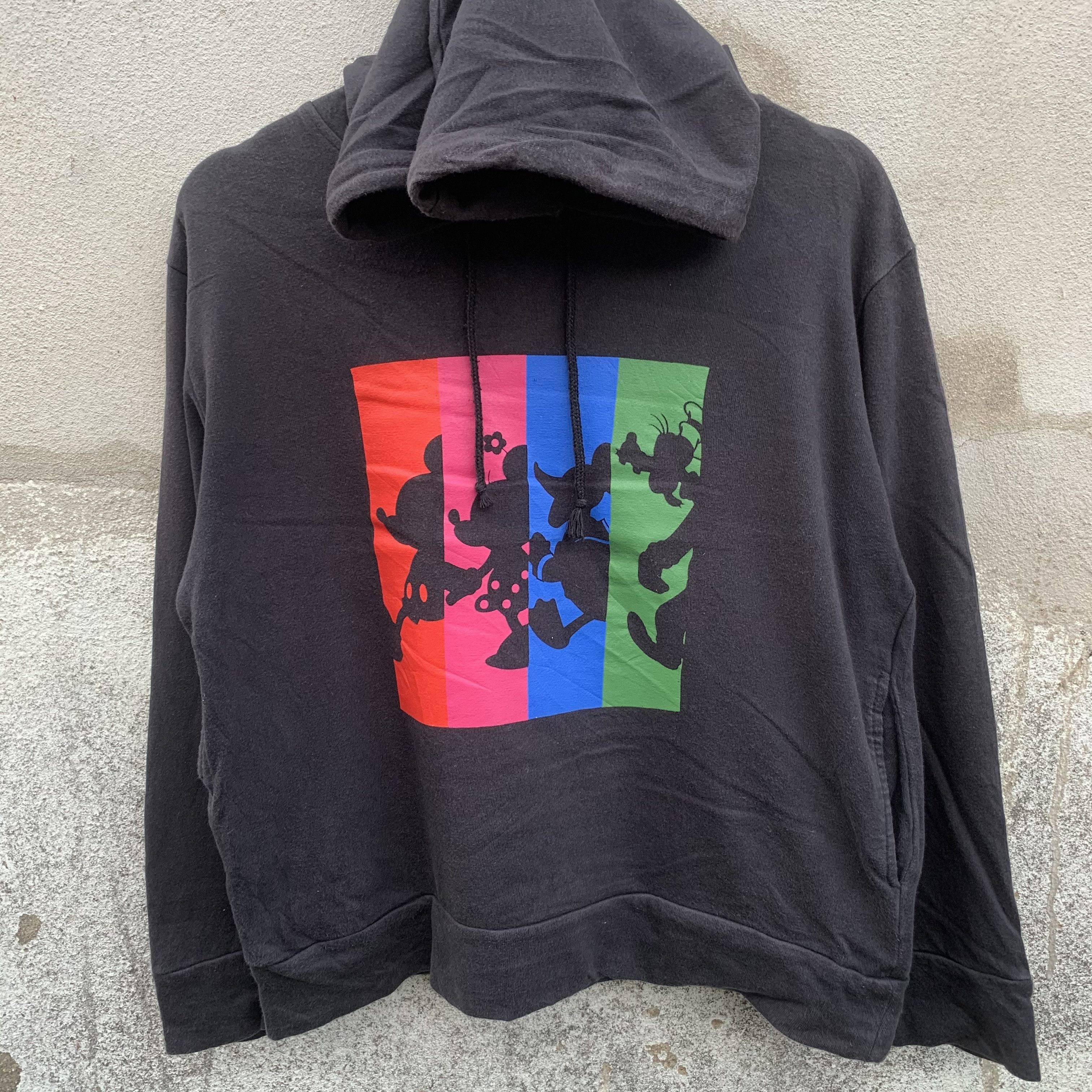 Disney Vintage Mickey Disney Hooded Movie Cropped Pullover Size US M / EU 48-50 / 2 - 2 Thumbnail