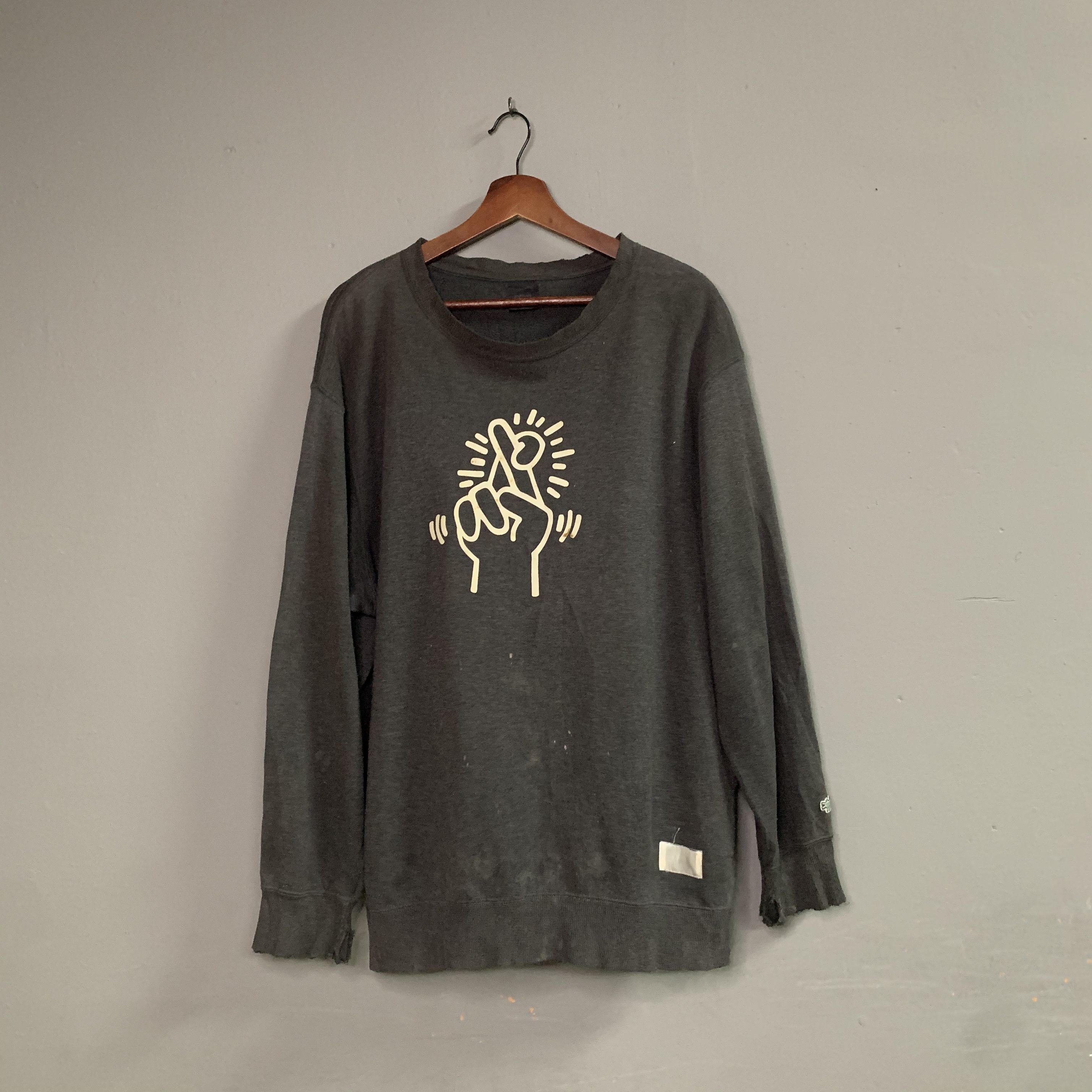 Keith Haring Keith Haring Brand Big Logo Crewneck Sweater Sweatshirt Size US L / EU 52-54 / 3 - 1 Thumbnail