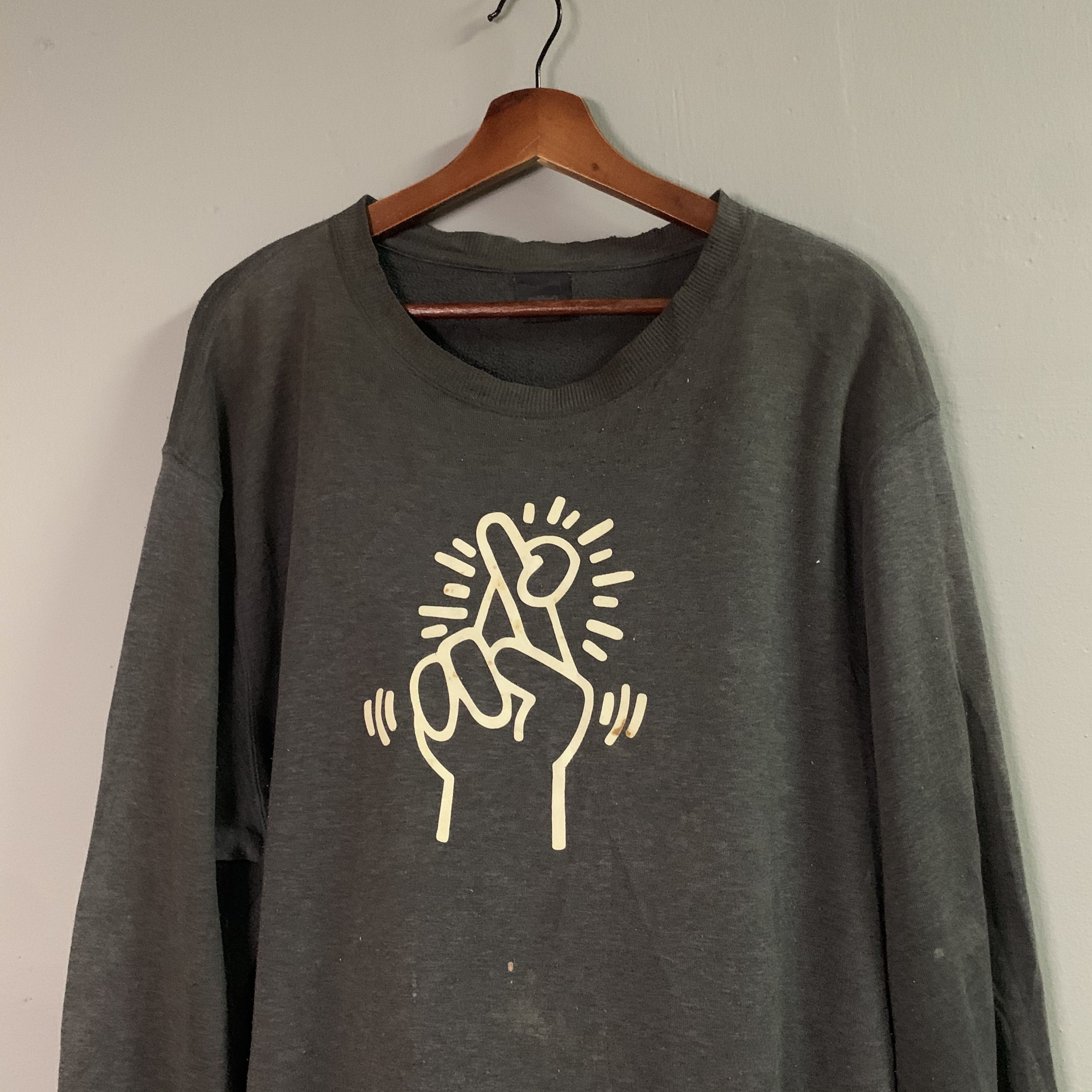 Keith Haring Keith Haring Brand Big Logo Crewneck Sweater Sweatshirt Size US L / EU 52-54 / 3 - 2 Thumbnail