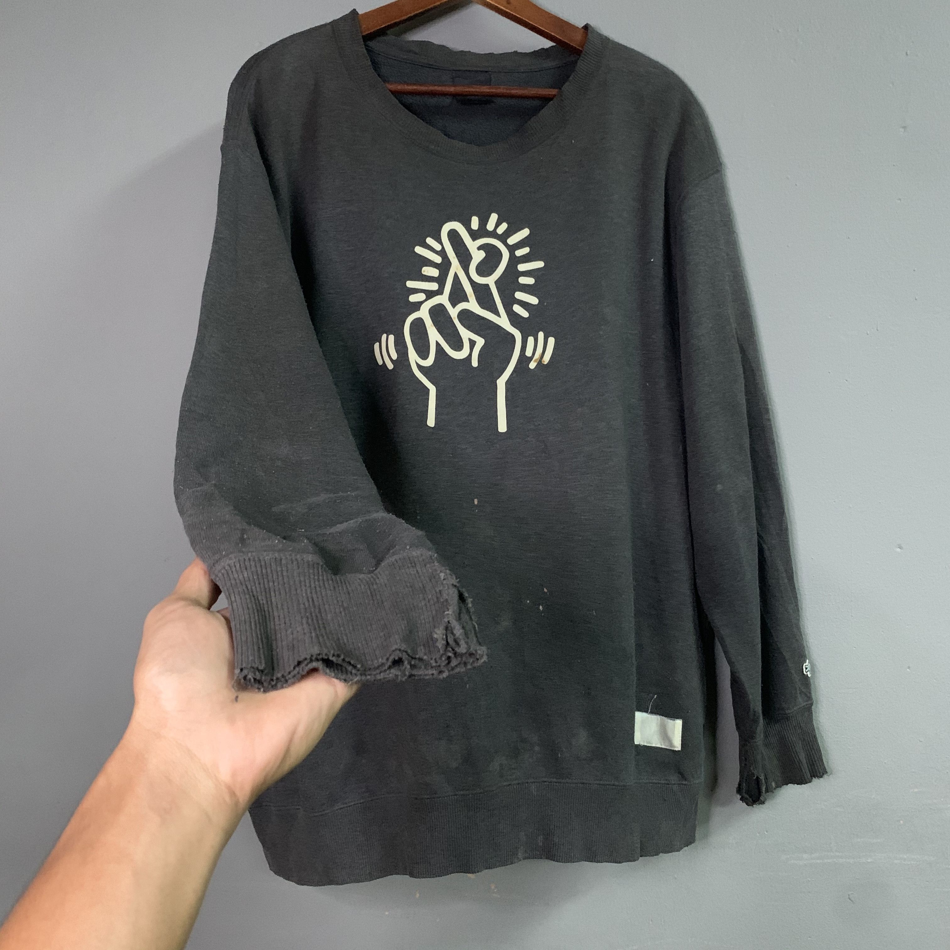 Keith Haring Keith Haring Brand Big Logo Crewneck Sweater Sweatshirt Size US L / EU 52-54 / 3 - 7 Thumbnail