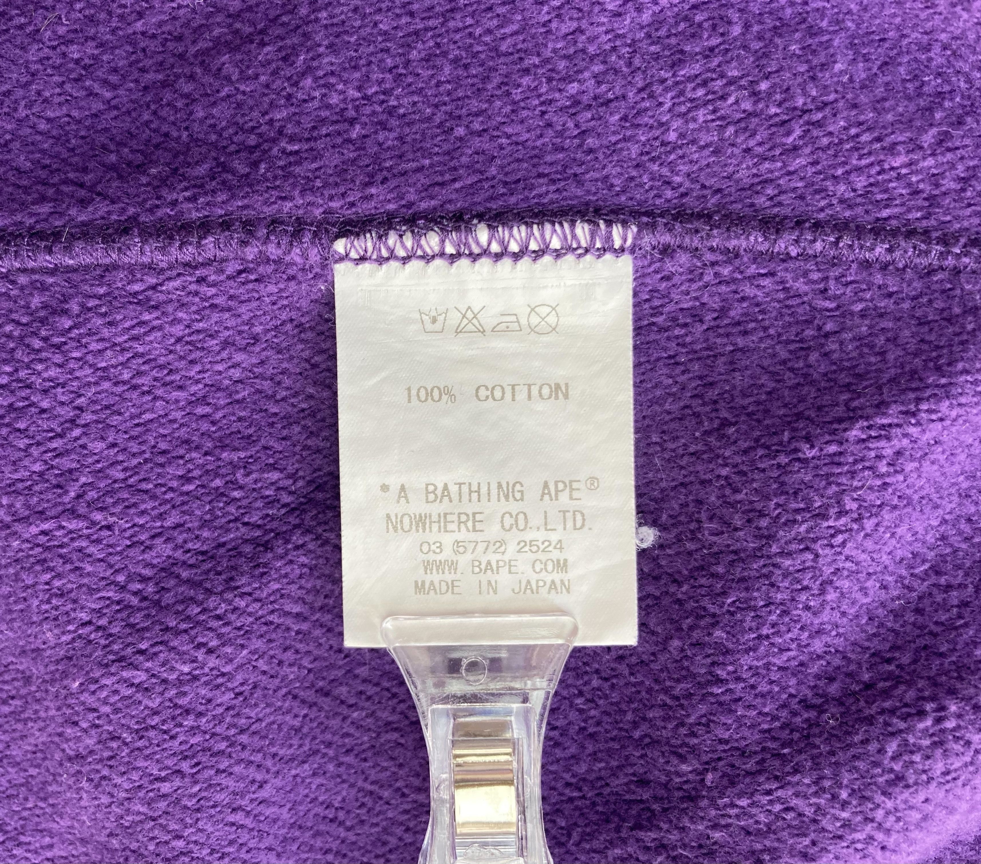 Bape Bape Purple Back Print Logo Zip Hoodie Size M From Japan Size US M / EU 48-50 / 2 - 5 Thumbnail