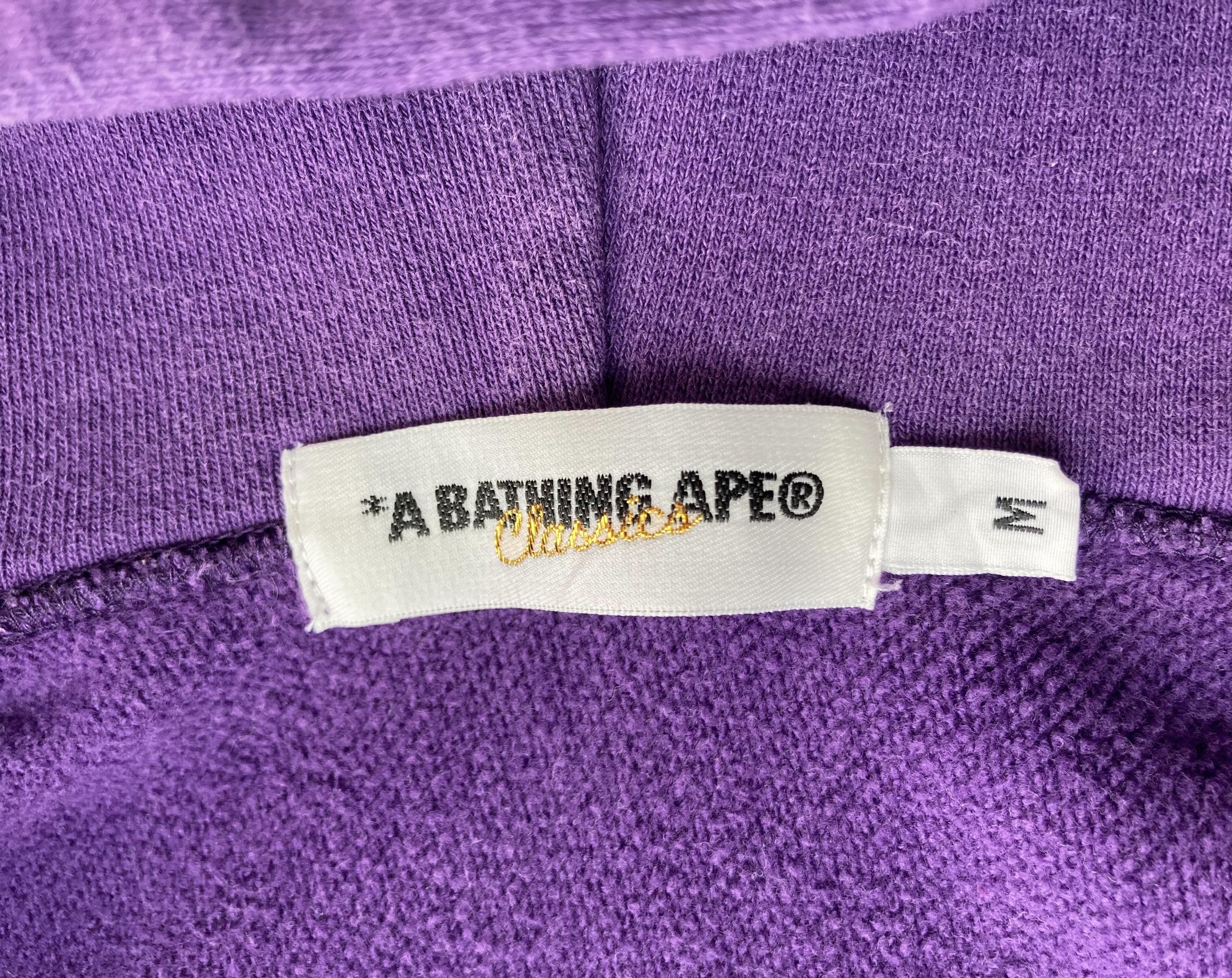 Bape Bape Purple Back Print Logo Zip Hoodie Size M From Japan Size US M / EU 48-50 / 2 - 11 Thumbnail