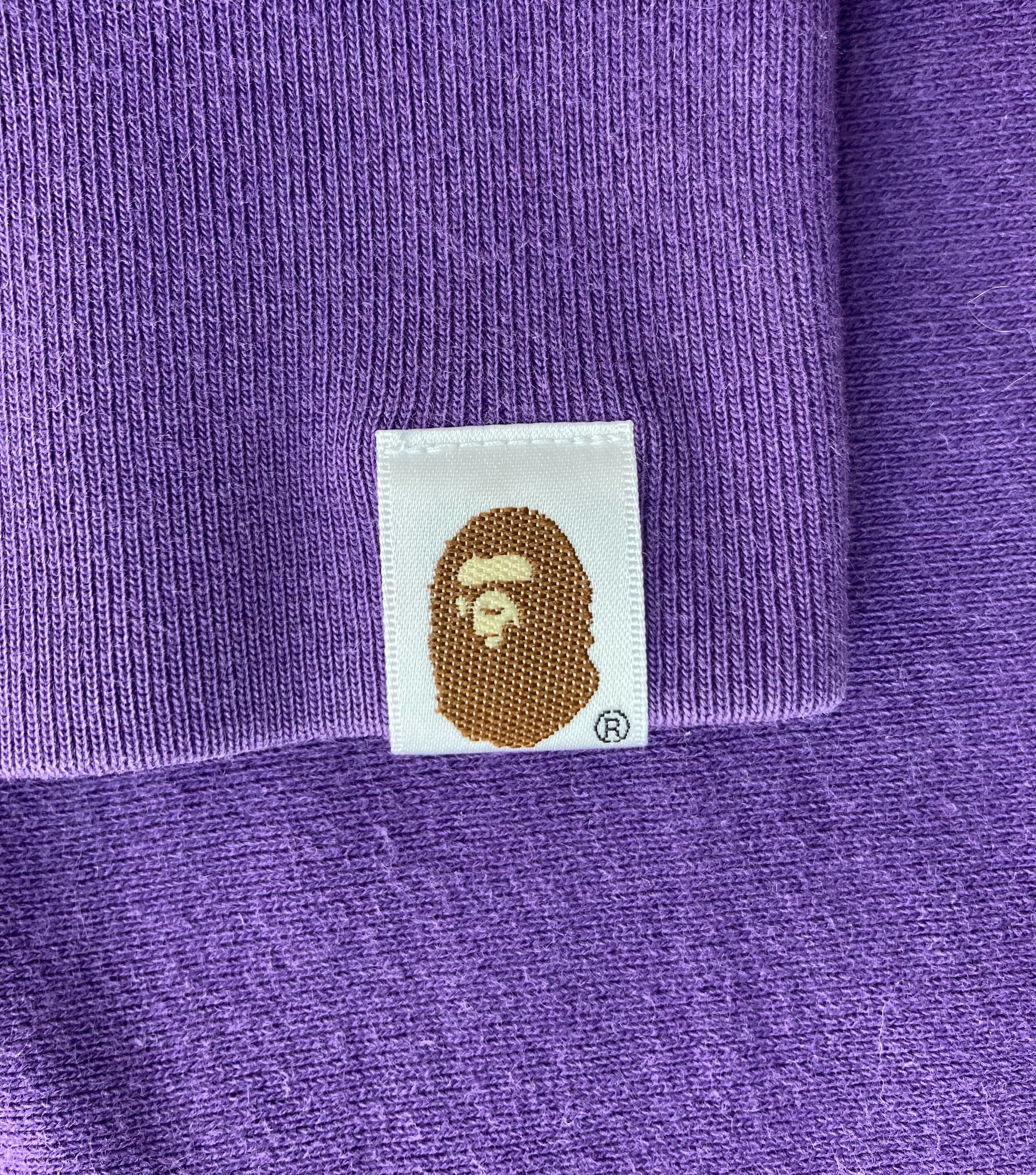 Bape Bape Purple Back Print Logo Zip Hoodie Size M From Japan Size US M / EU 48-50 / 2 - 8 Thumbnail