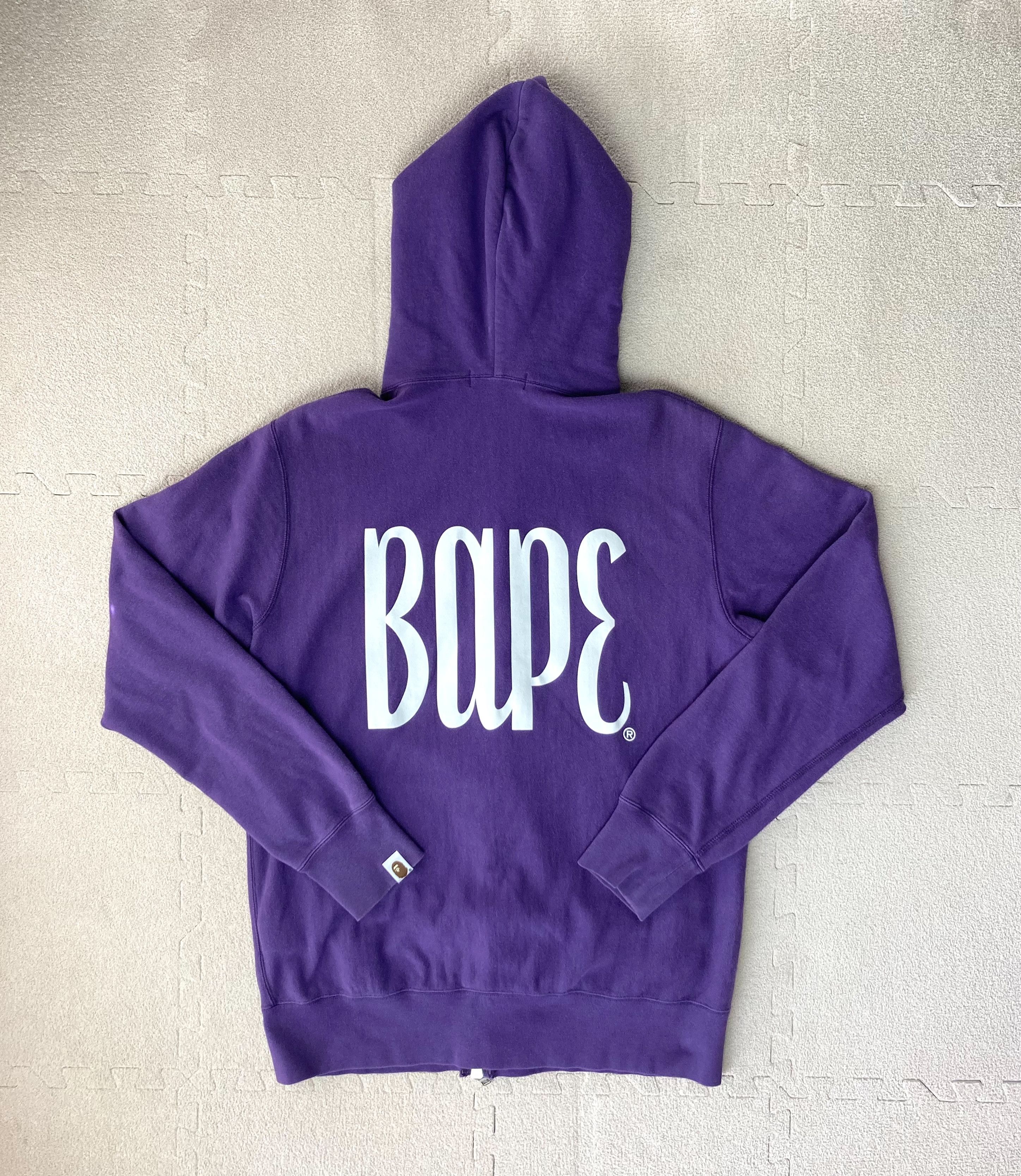 Bape Bape Purple Back Print Logo Zip Hoodie Size M From Japan Size US M / EU 48-50 / 2 - 1 Thumbnail