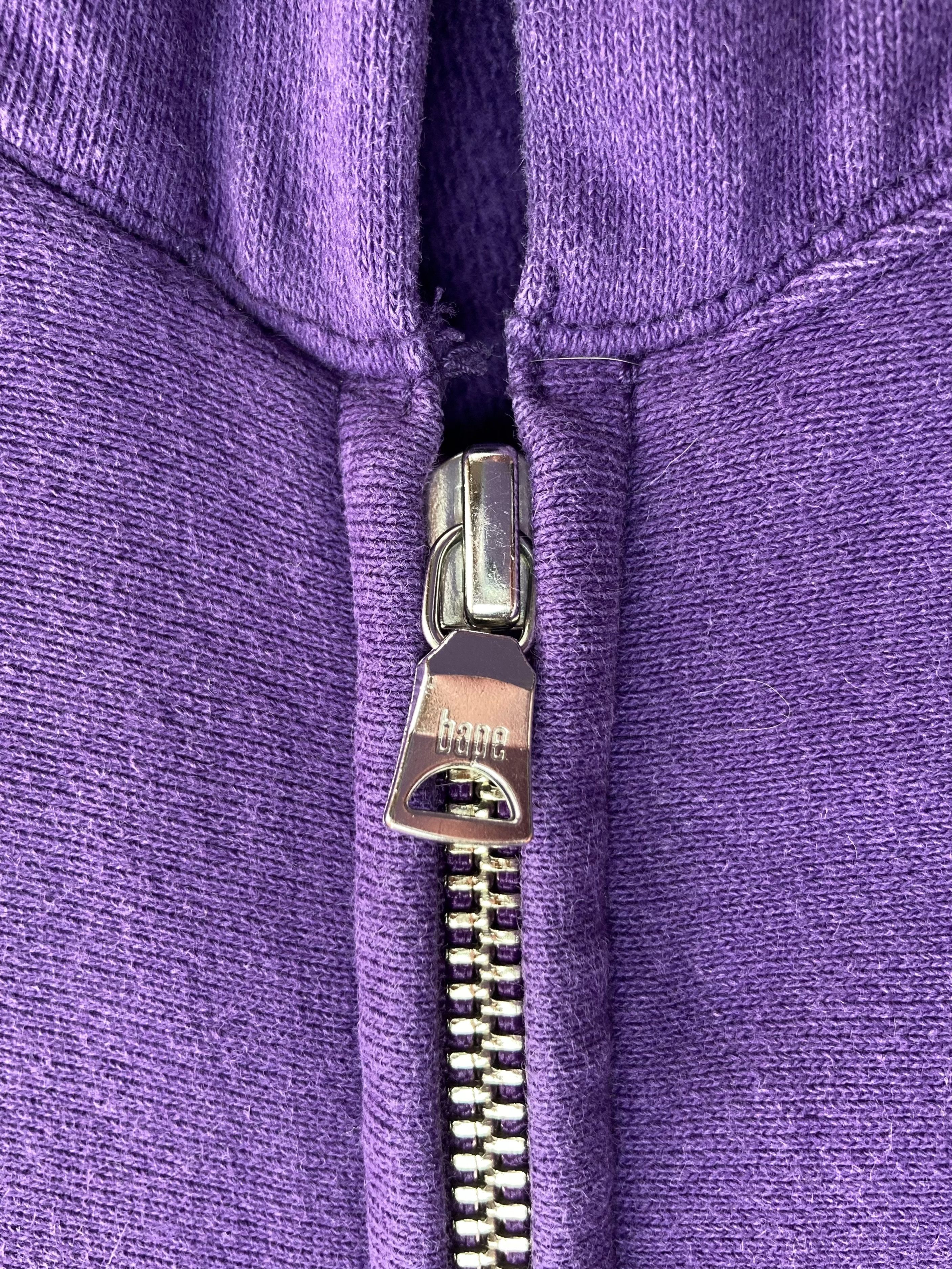 Bape Bape Purple Back Print Logo Zip Hoodie Size M From Japan Size US M / EU 48-50 / 2 - 12 Thumbnail