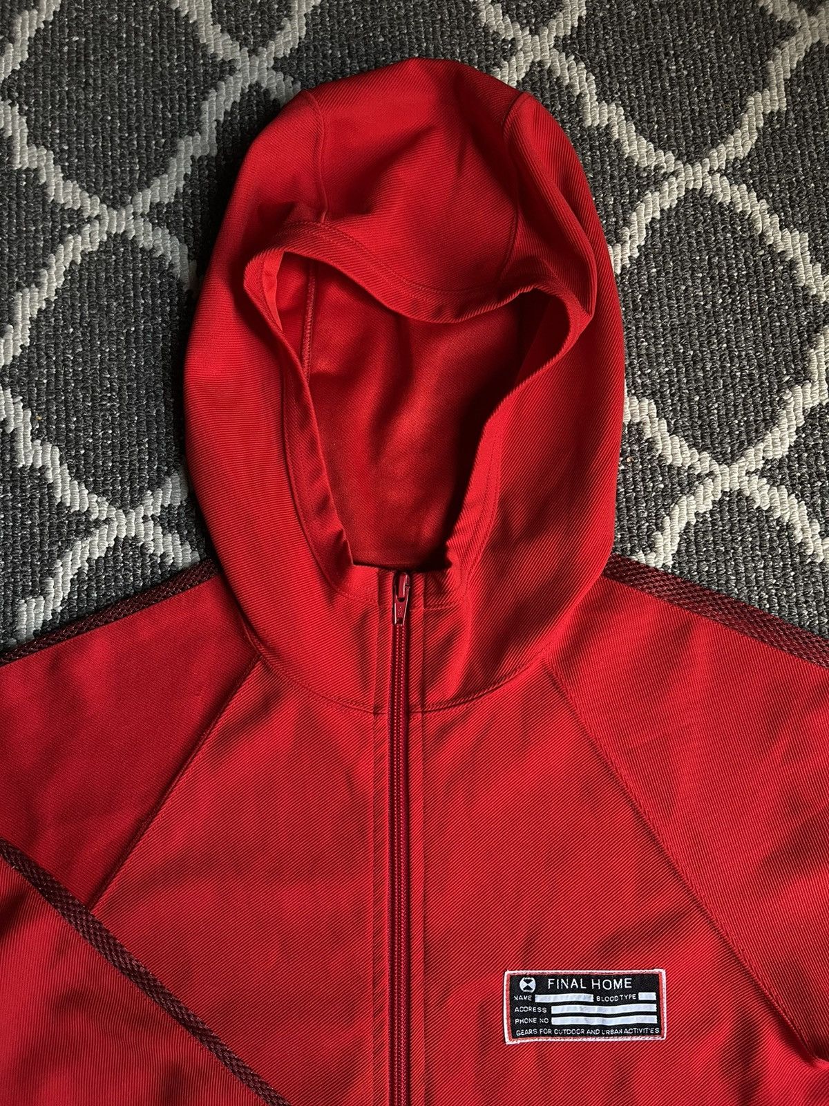 Final Home × Issey Miyake Final Home Red Survival Zipper Up Hoodie “rare” Size US S / EU 44-46 / 1 - 2 Thumbnail