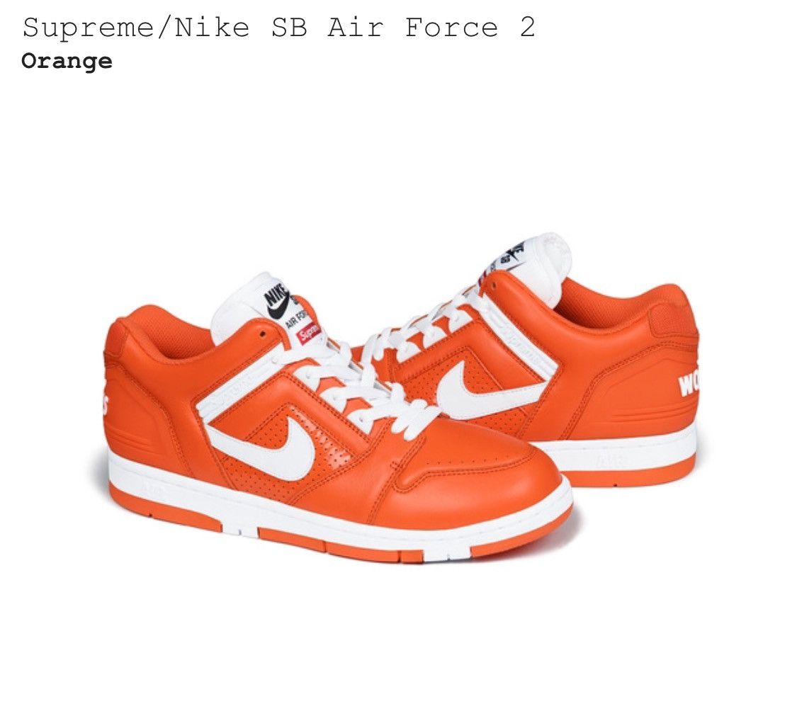 Supreme x Air Force 2 'Orange