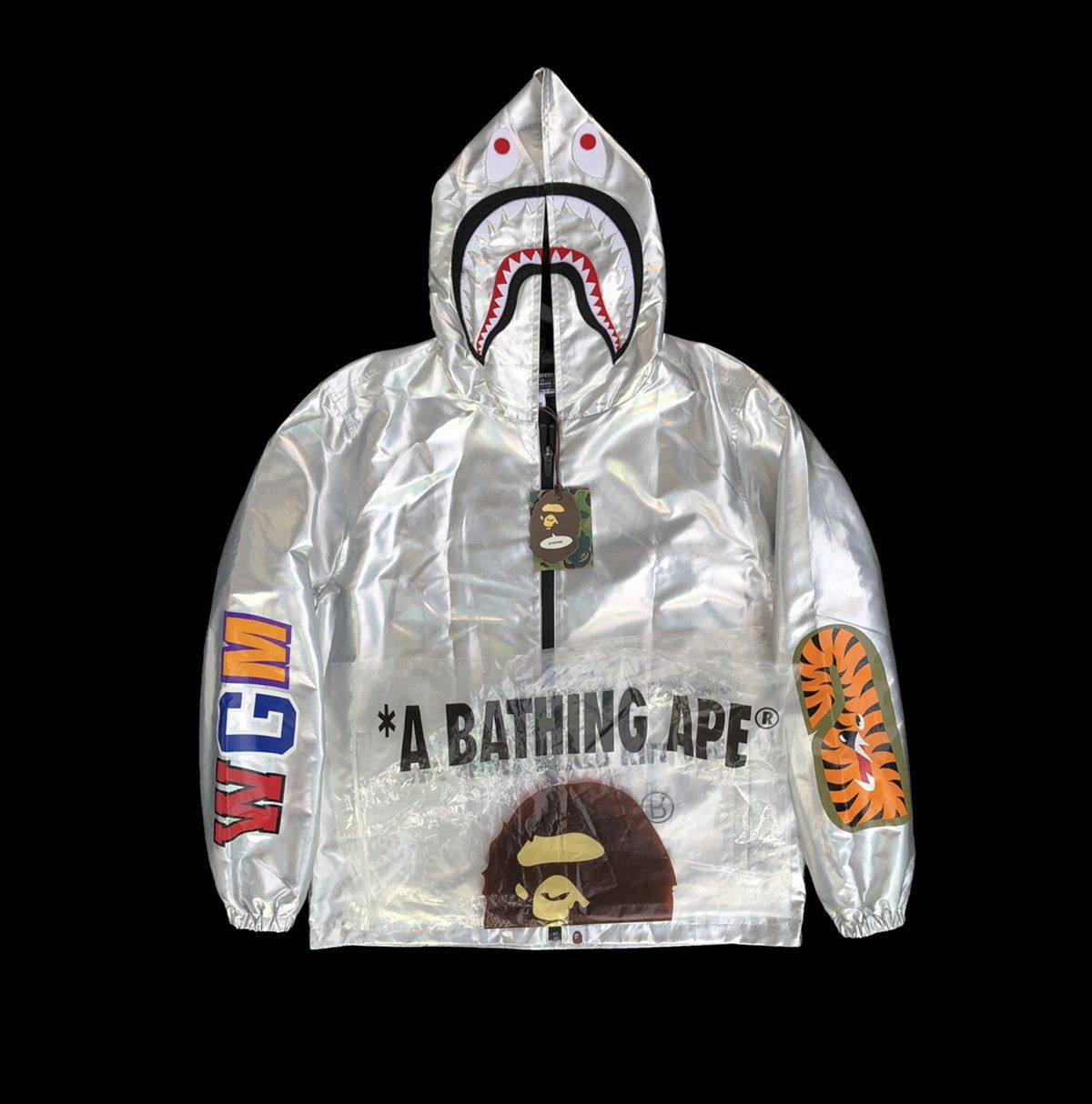 Bape FINAL DROP BAPE Aurora Shark Hoodie Jacket Grailed
