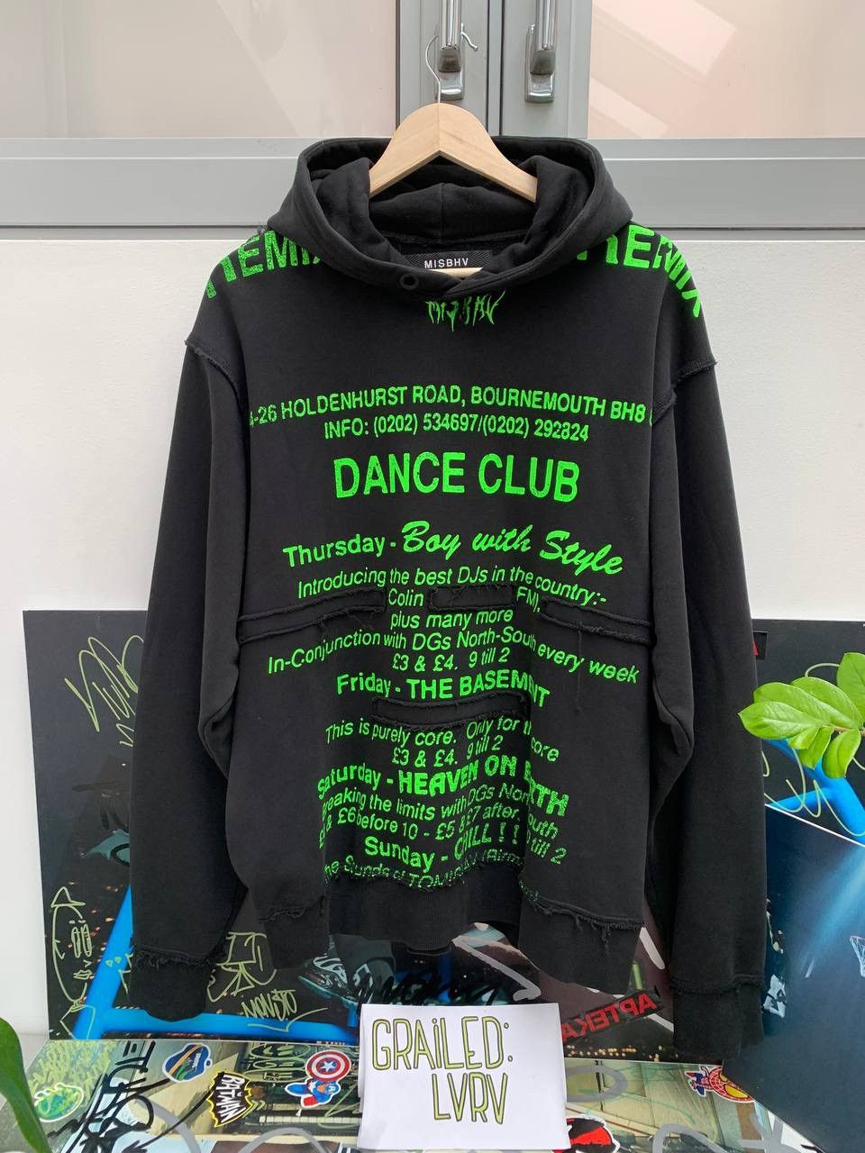 MISBHV Dance offers Club Hoodie Sz S Worn By Billie Eilish.