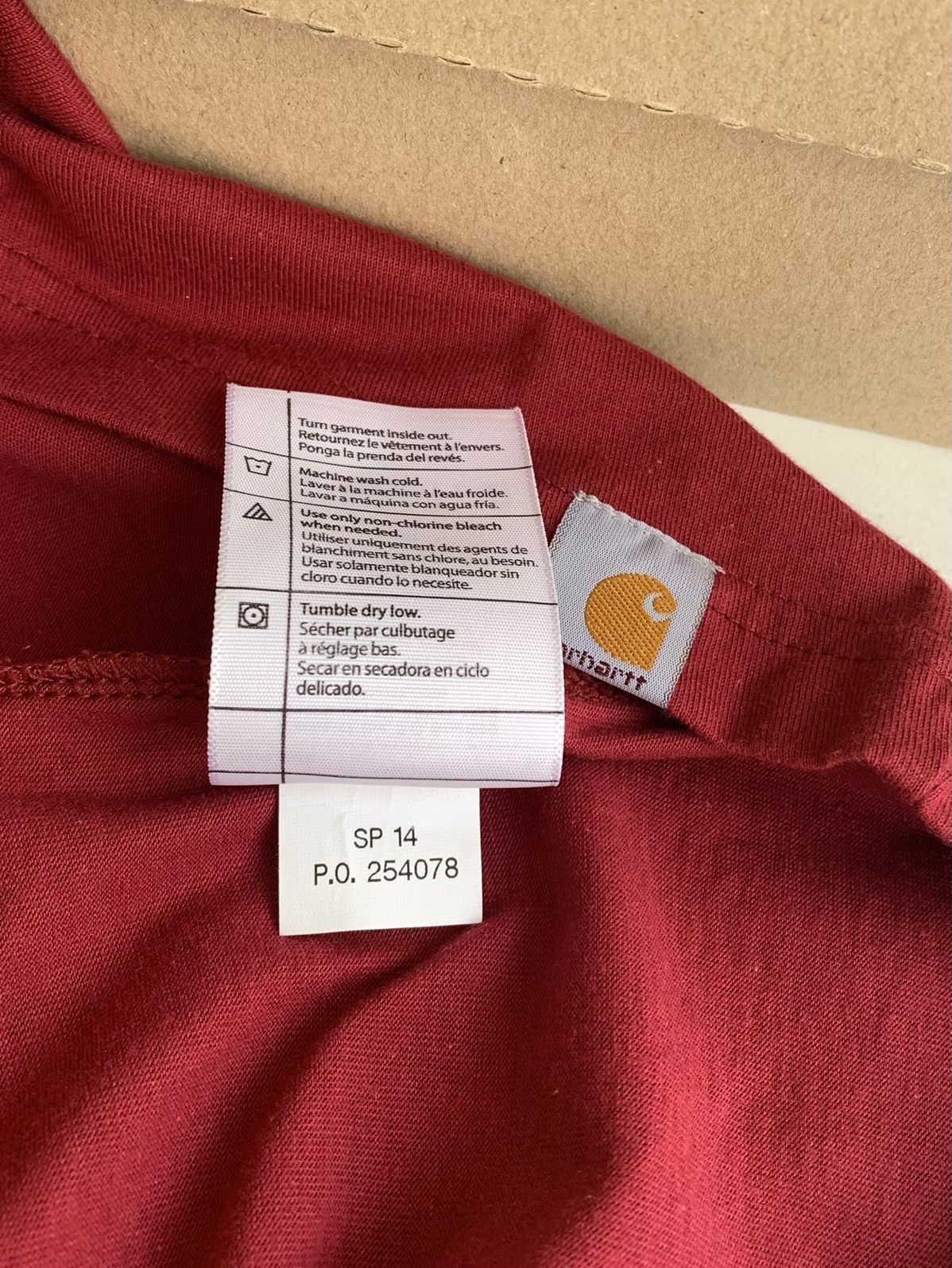 Carhartt Carhartt T-Shirt Cotton Red Size S-M Size US S / EU 44-46 / 1 - 8 Thumbnail