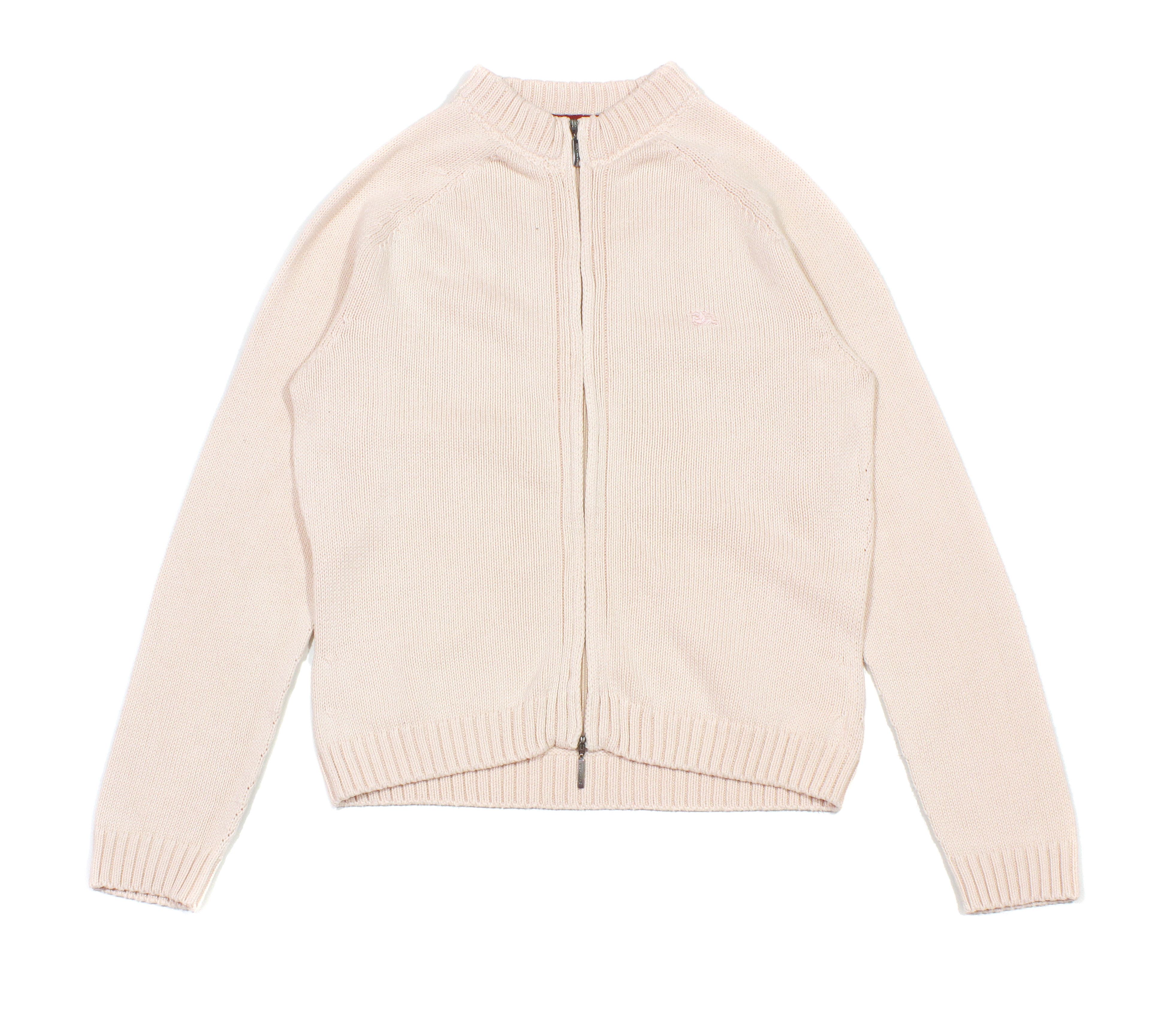 Burberry 00S Women's Logo Zip Knit Vintage Size ONE SIZE - 1 Thumbnail