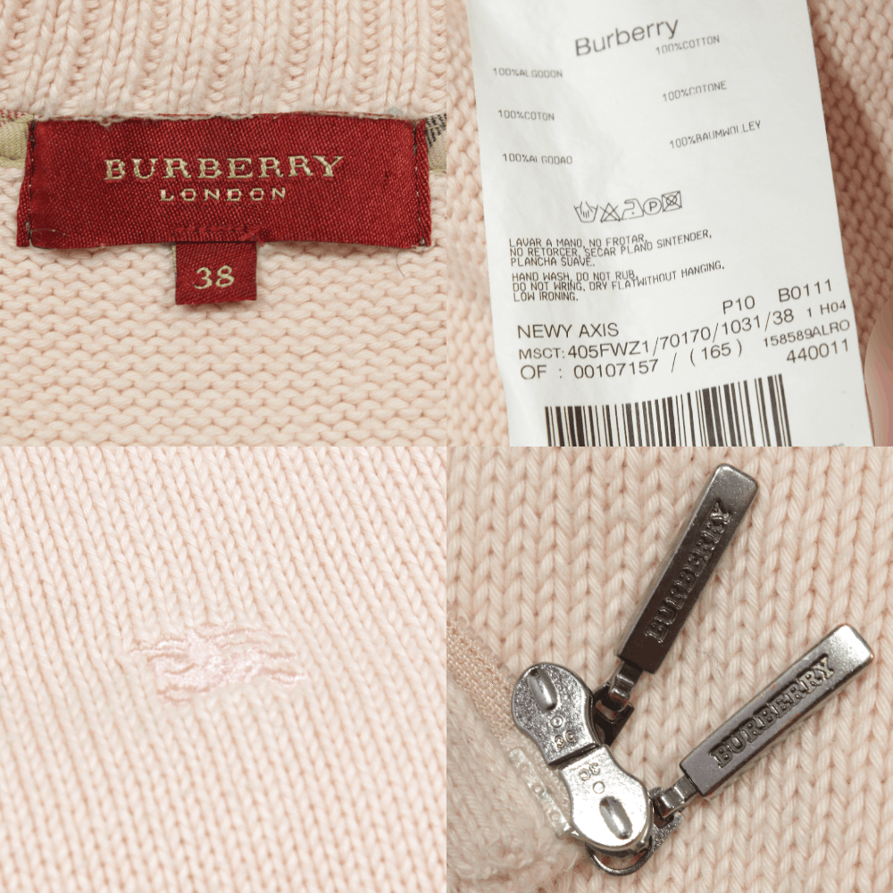 Burberry 00S Women's Logo Zip Knit Vintage Size ONE SIZE - 8 Thumbnail