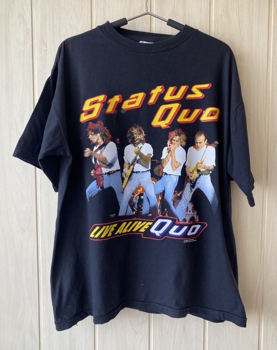 Vintage Vintage 1992 Status Quo Live Alive Quo tshirt Grailed