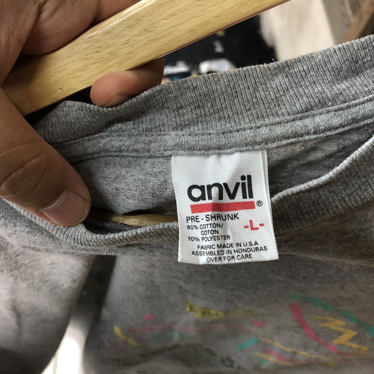 Vintage Anvil thailand art Grey T-Shirt #3462 Size US M / EU 48-50 / 2 - 8 Thumbnail