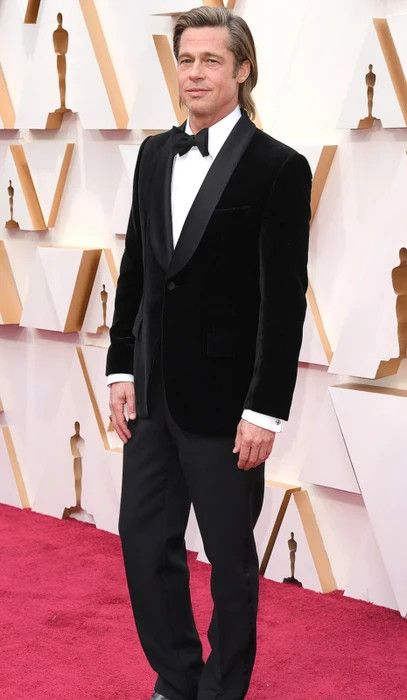 The Fashion Court on X: Brad Pitt wore a #Brioni tuxedo to the