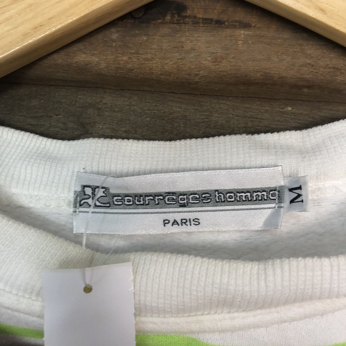 Courreges DLL Courreges vintage zebra stripe White Sweatshirt #2075 Size US M / EU 48-50 / 2 - 9 Thumbnail