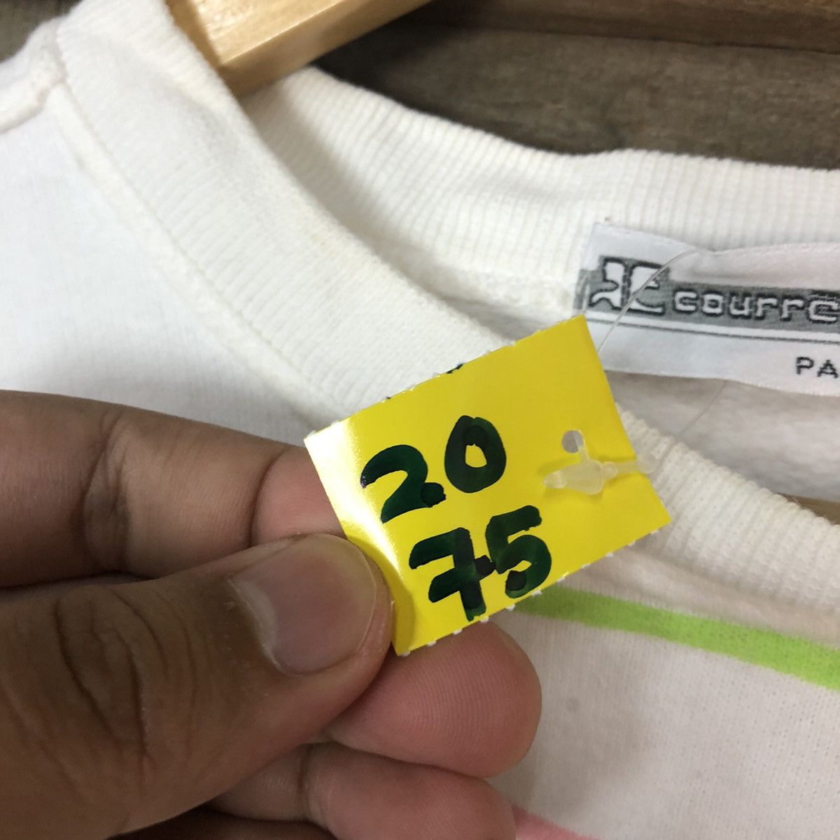 Courreges DLL Courreges vintage zebra stripe White Sweatshirt #2075 Size US M / EU 48-50 / 2 - 8 Thumbnail