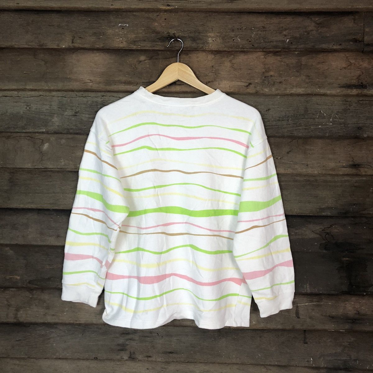 Courreges DLL Courreges vintage zebra stripe White Sweatshirt #2075 Size US M / EU 48-50 / 2 - 11 Thumbnail