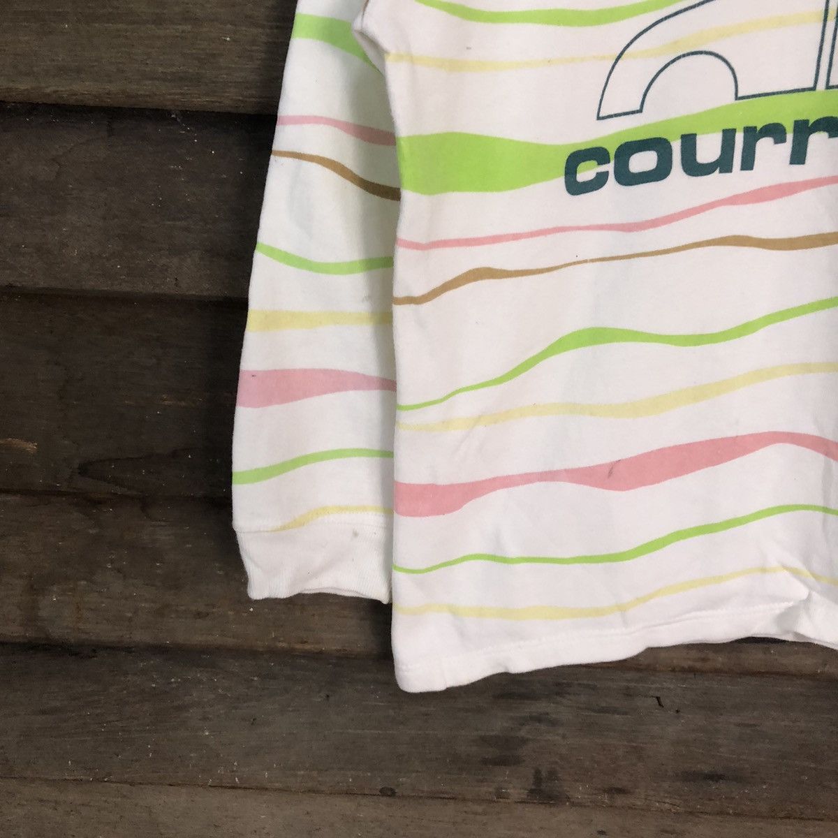Courreges DLL Courreges vintage zebra stripe White Sweatshirt #2075 Size US M / EU 48-50 / 2 - 4 Thumbnail