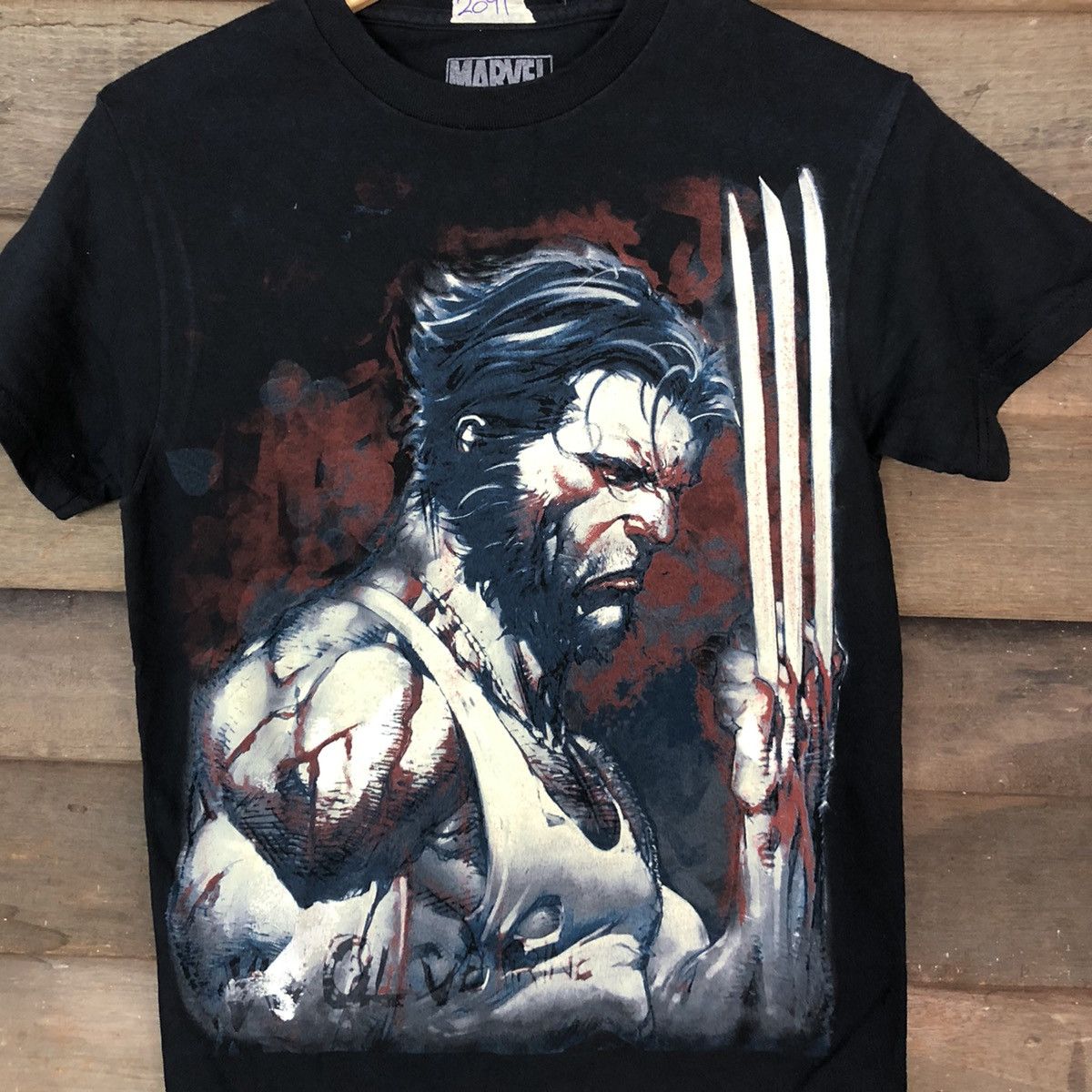Wolverine DL Wolverine marvel movie big print tee Black #2091 Size US S / EU 44-46 / 1 - 4 Thumbnail