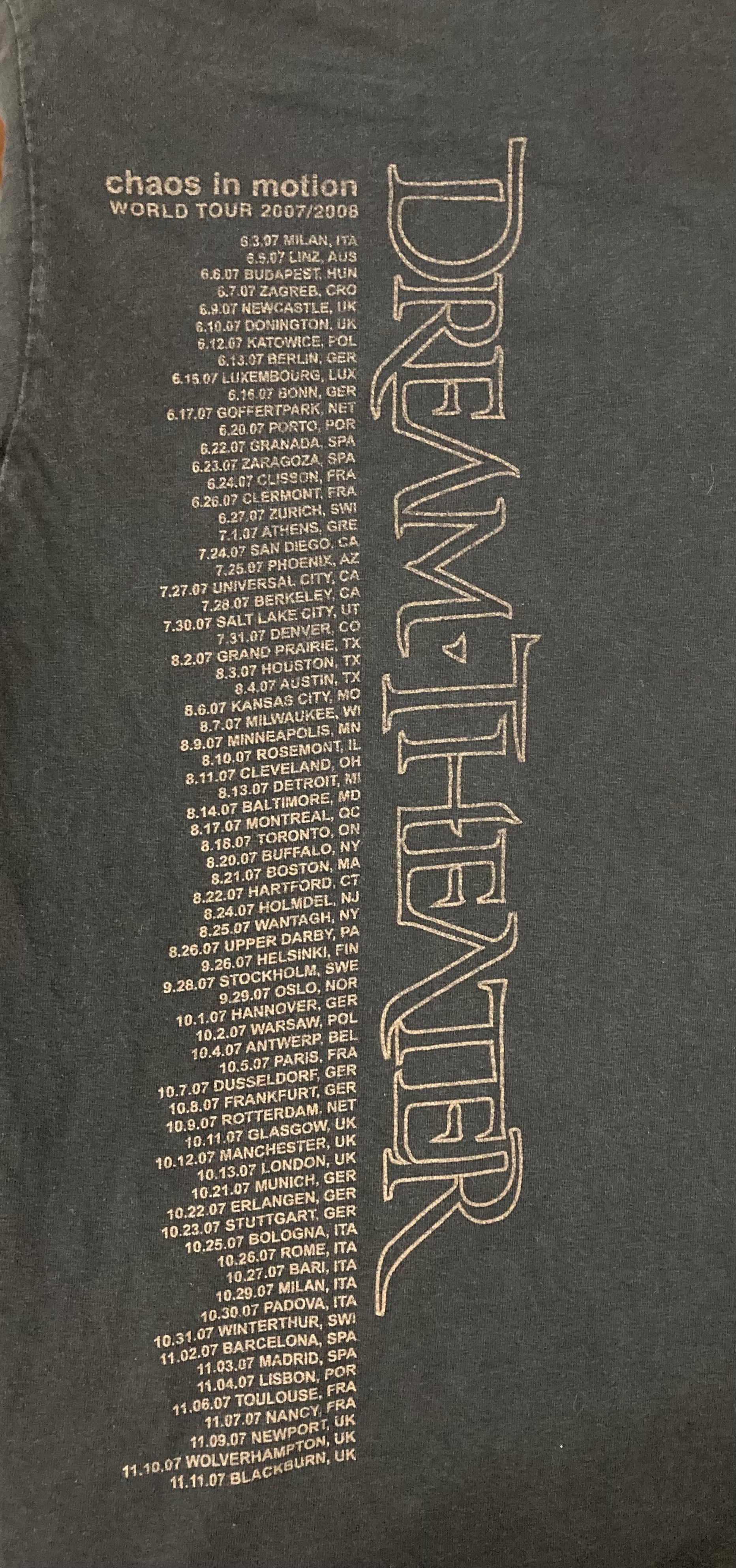 Band Tees × Vintage Vintage Dream Theater World Tour 2007 Band Tee Size US L / EU 52-54 / 3 - 5 Thumbnail