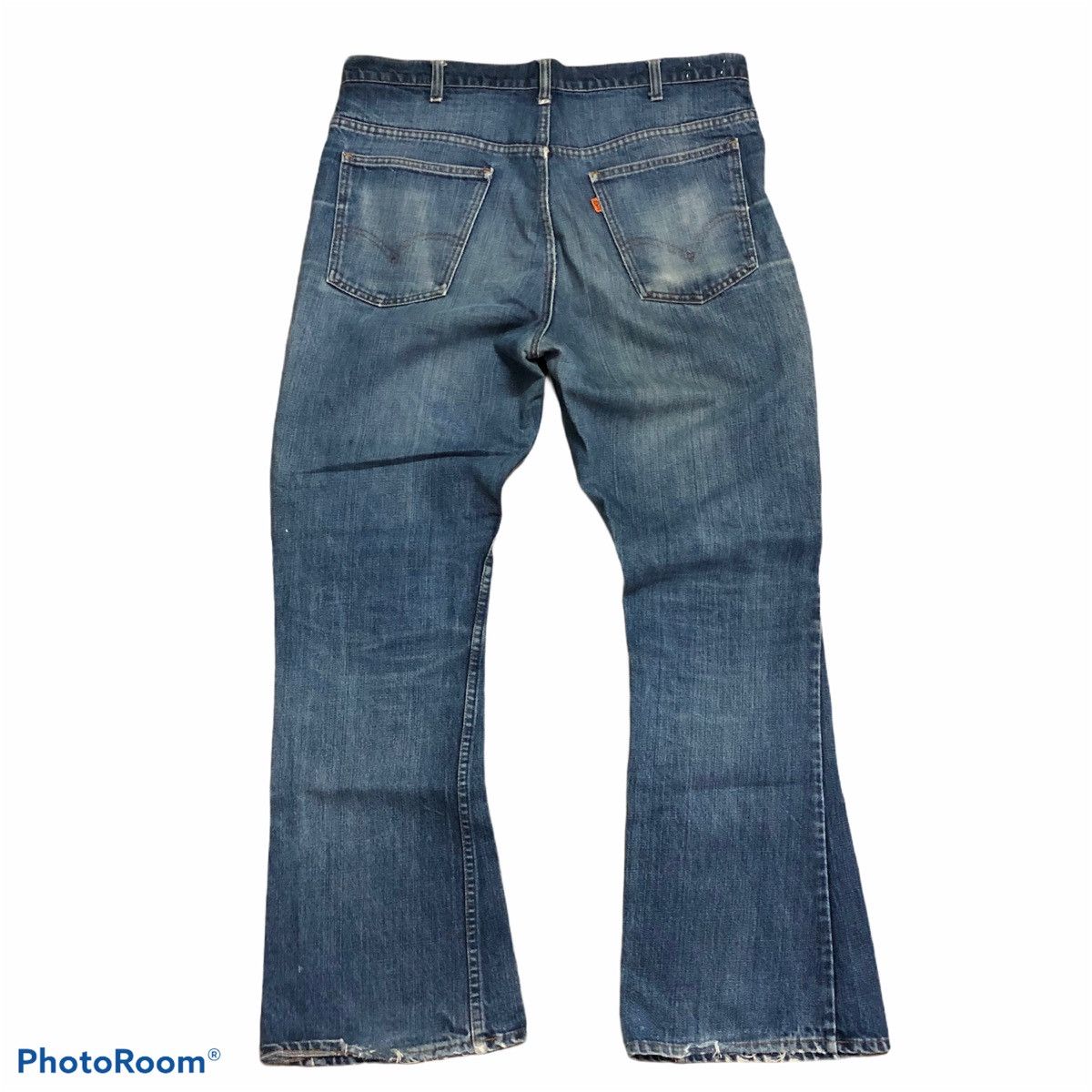Vintage 80s Levis Orange Tab Boot Cut Distress Denim