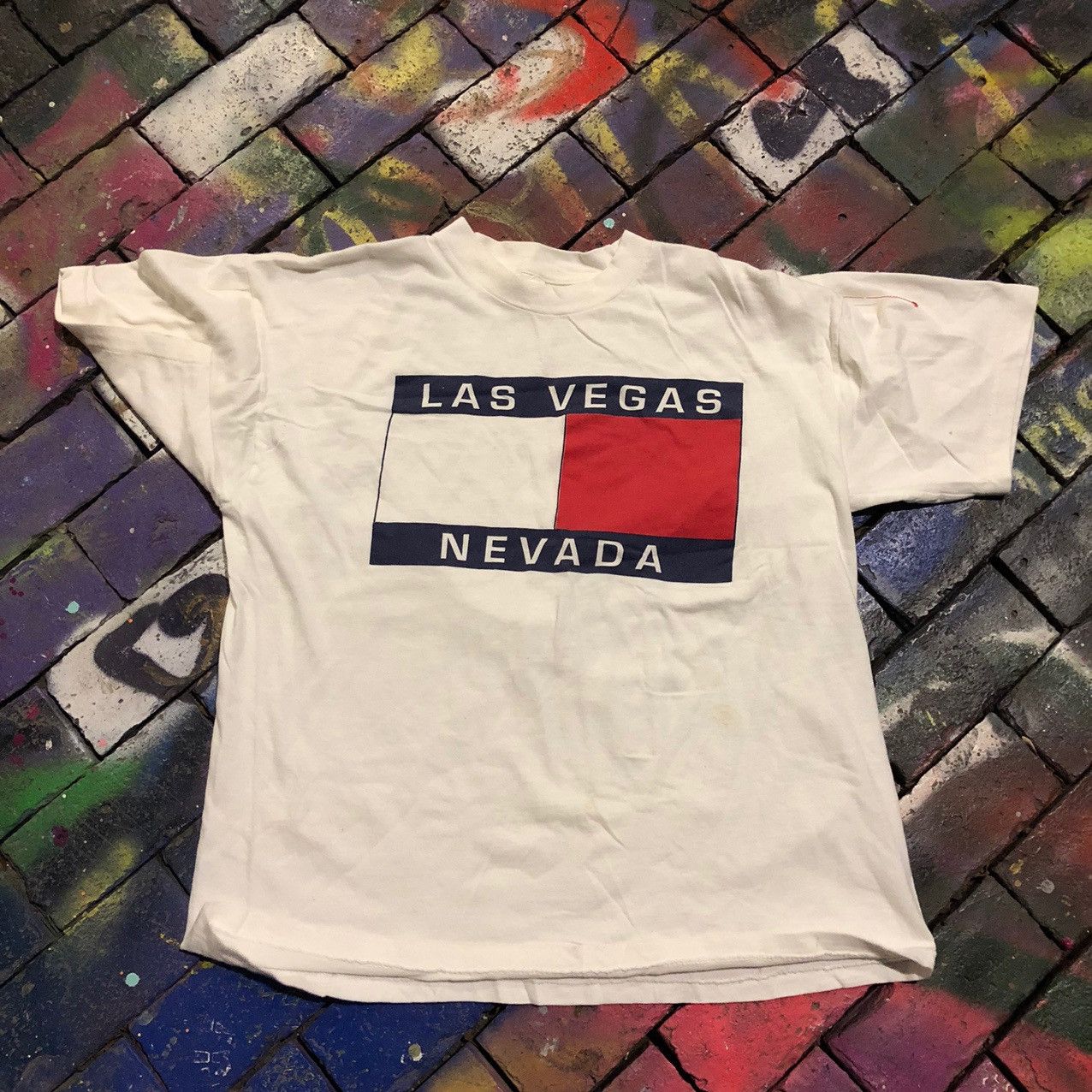 Vintage 90s Las Vegas Nevada Tommy Hilfiger Parody Single Stitch Size US L / EU 52-54 / 3 - 2 Thumbnail