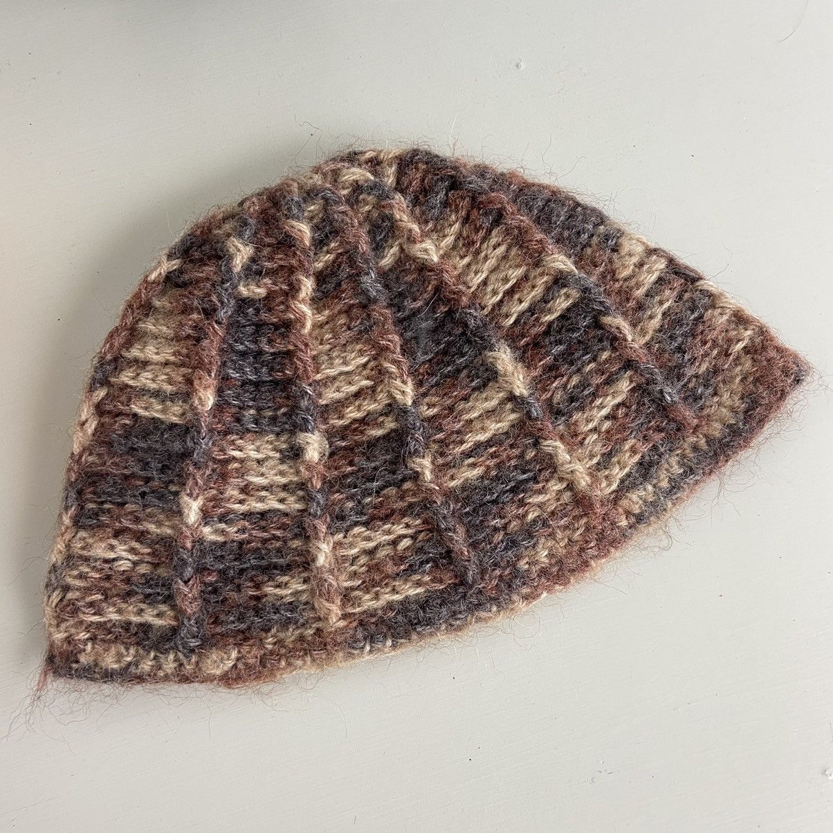 Handmade Y2K HANDCRAFTED RARE VINTAGE SOFT BEANIE HAT 2000s - № 4088 Size ONE SIZE - 2 Thumbnail