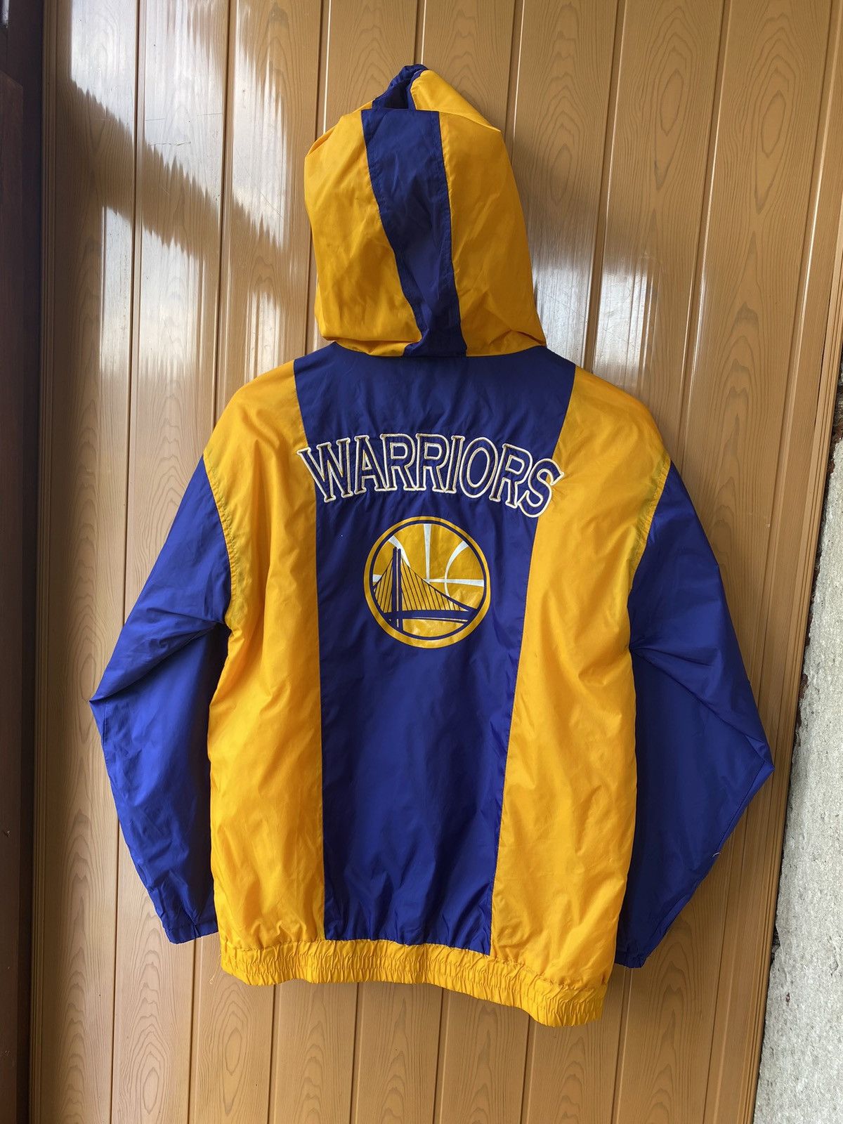 Golden State Warriors Starter Vintage NBA 90s online Anorak Windbreaker Jacket Size L