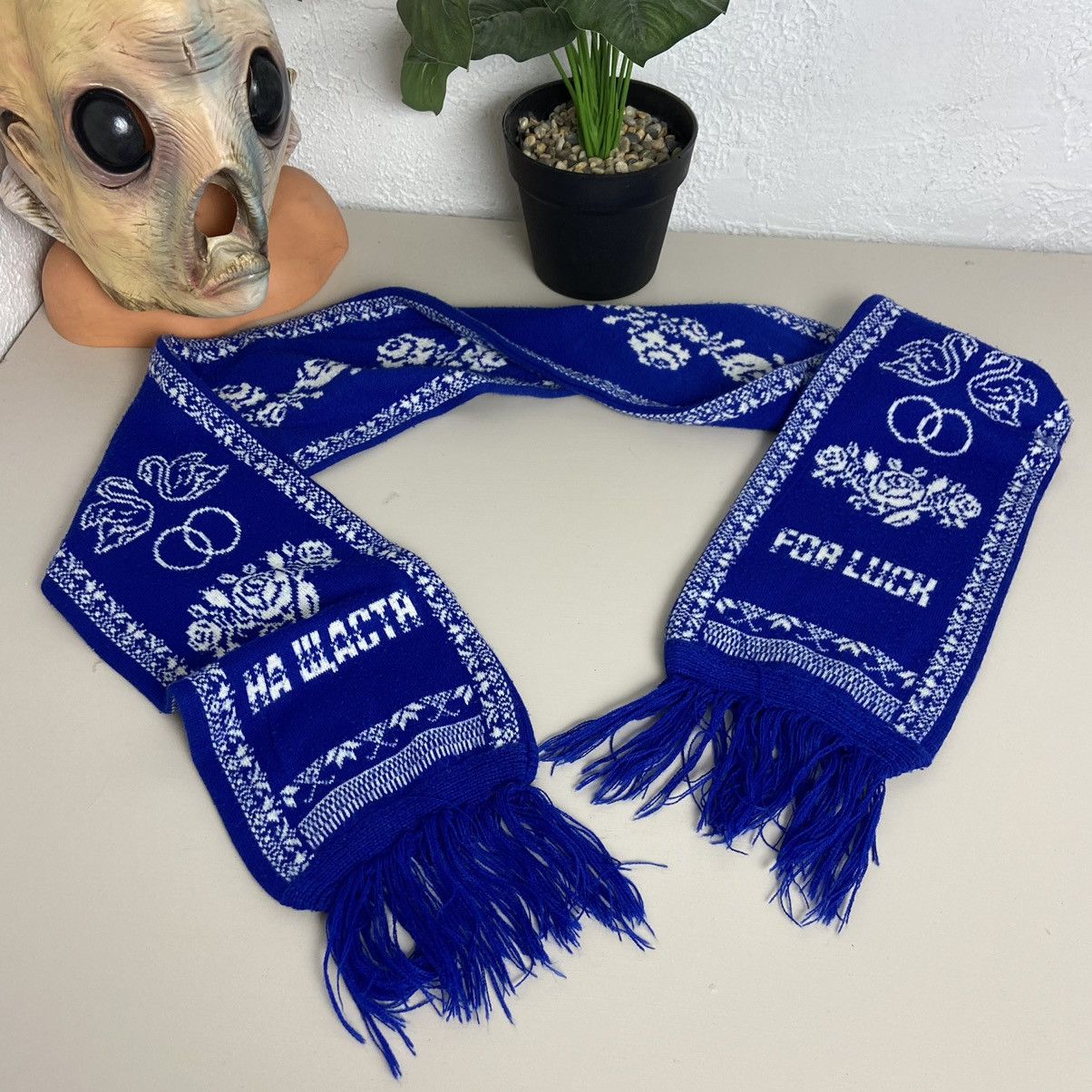 Anton Belinskiy НА ЩАСТЯ - FOR LUCK - ANTON BELINSKIY ARCHIVE SCARF - № 4080 Size ONE SIZE - 1 Thumbnail
