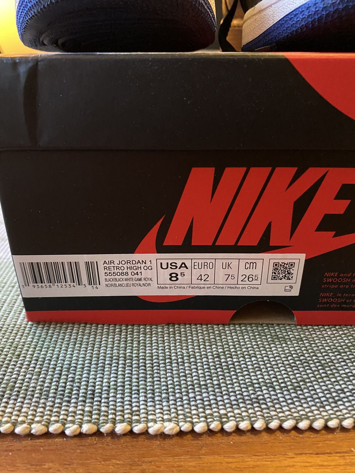 Air Jordan 1 Retro High OG Royal Toe