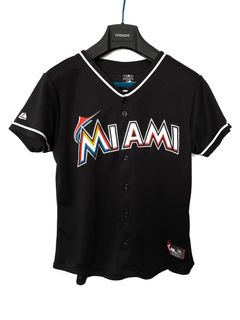MAJESTIC MIAMI MARLINS MLB Official Baseball Jersey Shirt MADE IN