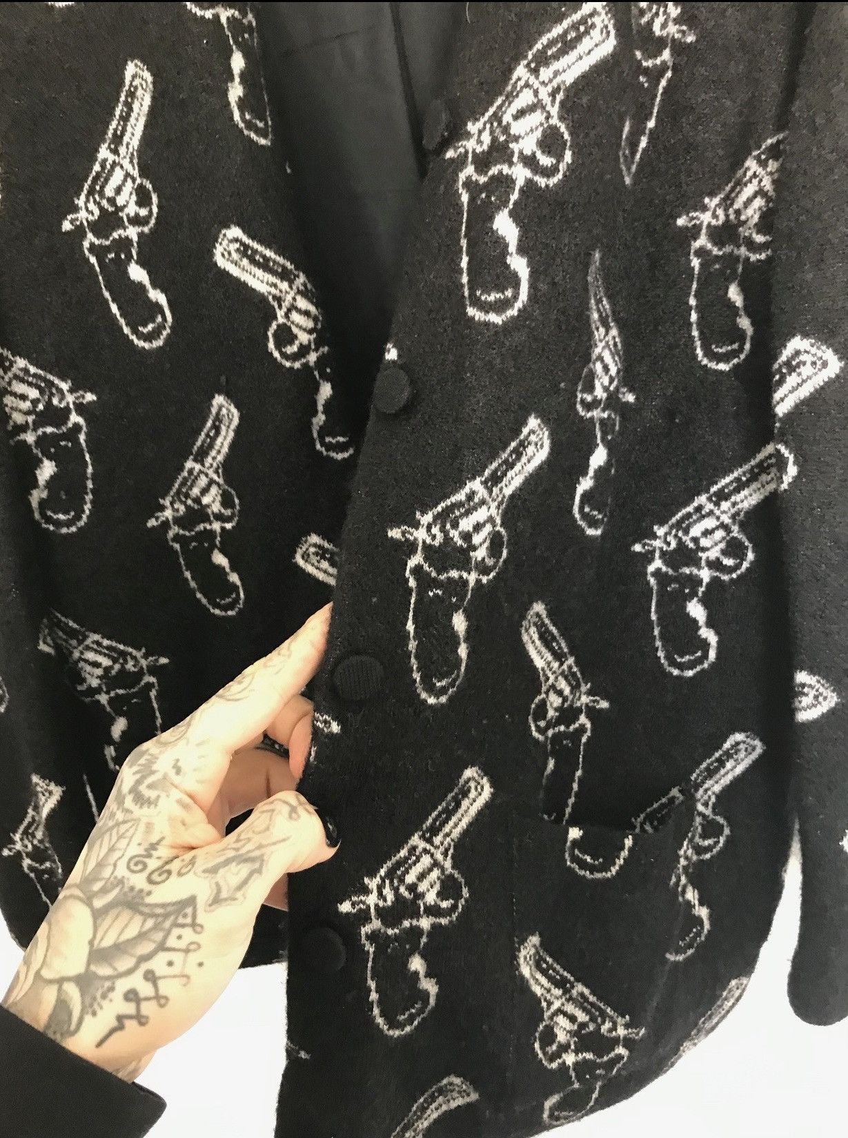 Hedi Slimane × Saint Laurent Paris Rare Hedi Pistol Gun Cardigan Size US M / EU 48-50 / 2 - 3 Thumbnail