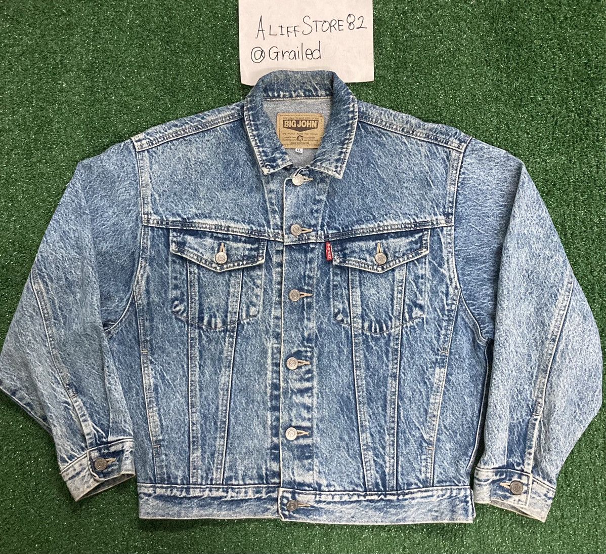 Vintage 90s Big John Acid Wash Design Denim Jacket