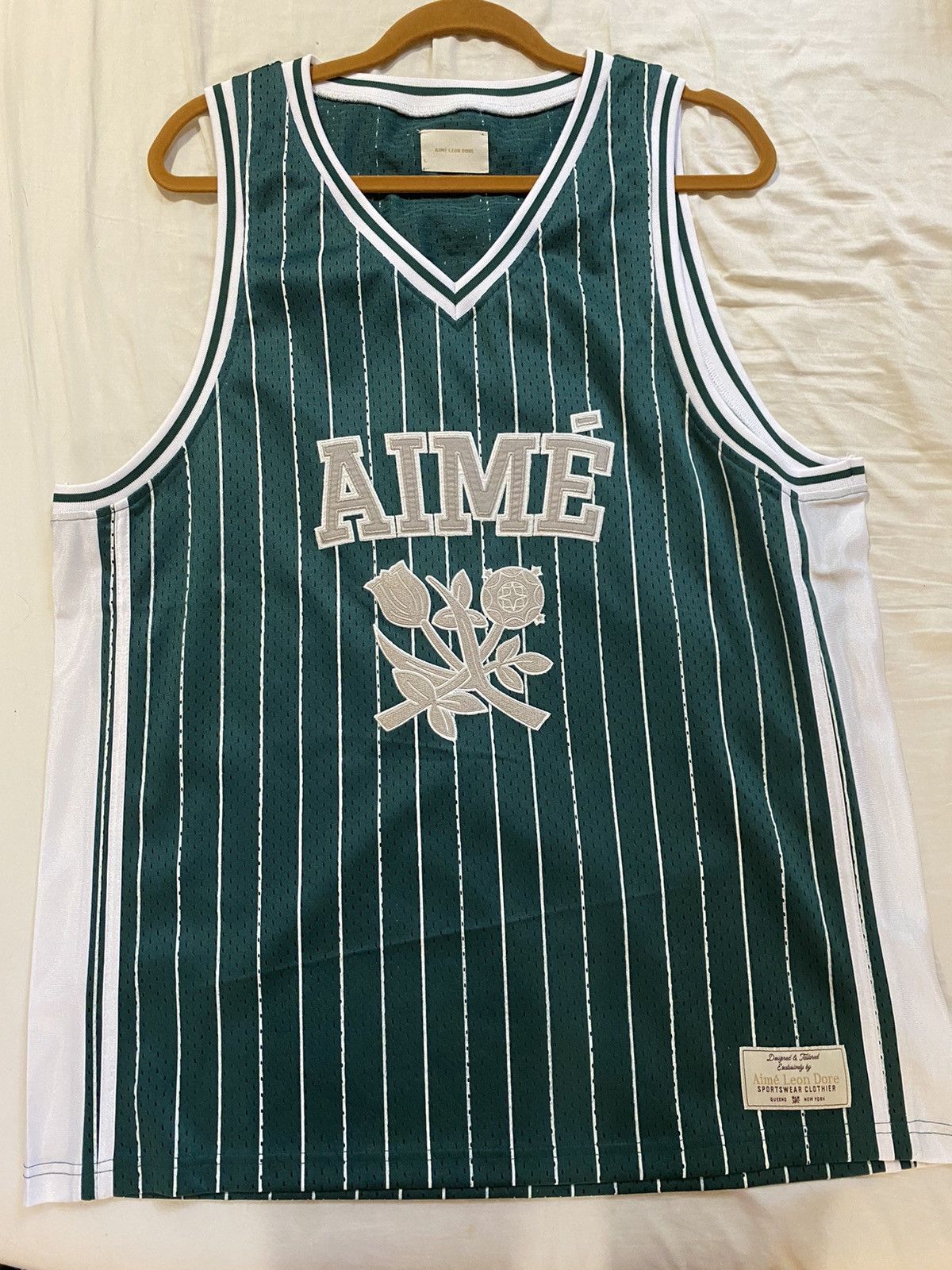 AIME LEON DORE BASKETBALL JERSEY GREEN M - ジャージ