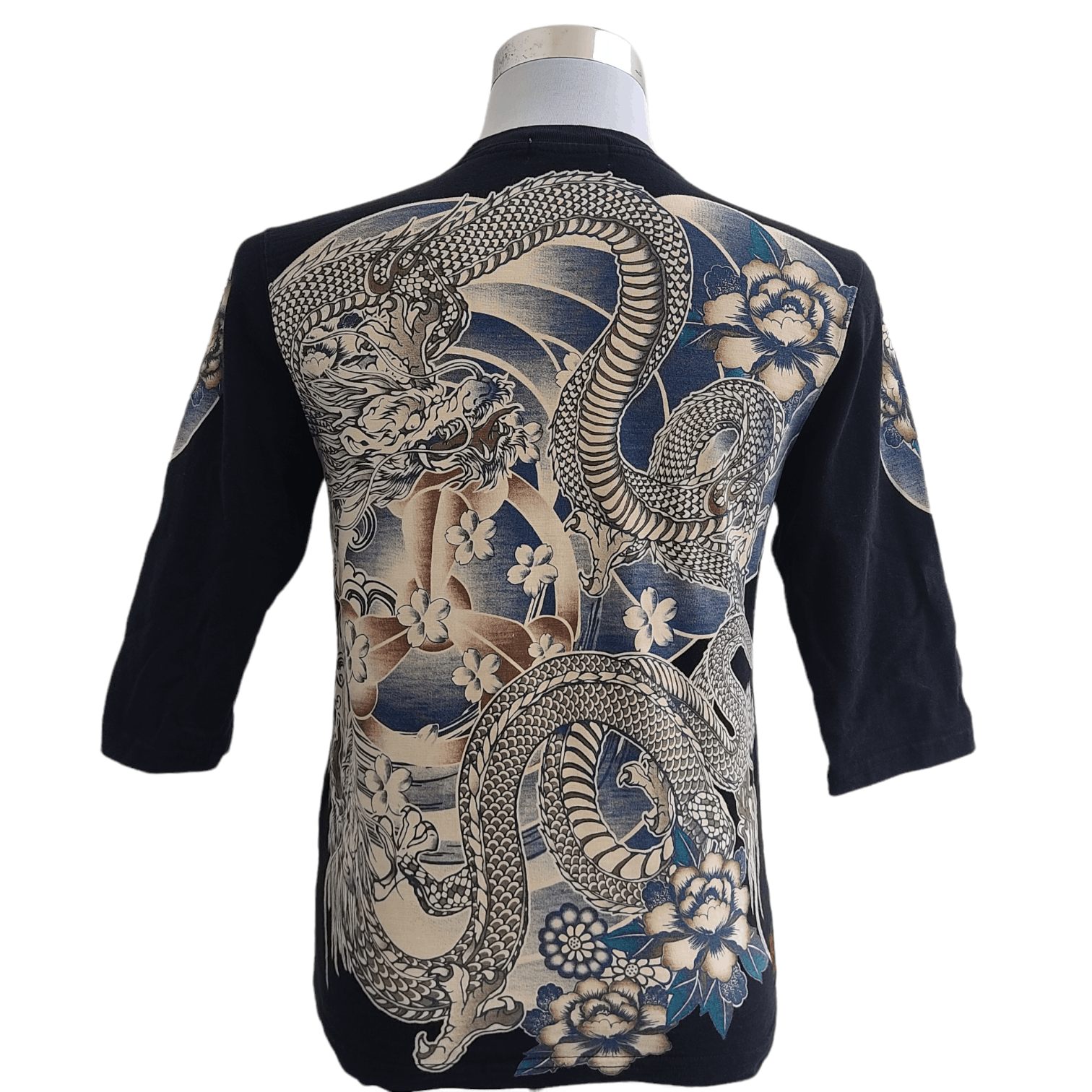 Japanese Brand KARAKURI TAMASHI Yakuza Dragon Sukajan T-shirt Size US S / EU 44-46 / 1 - 2 Thumbnail