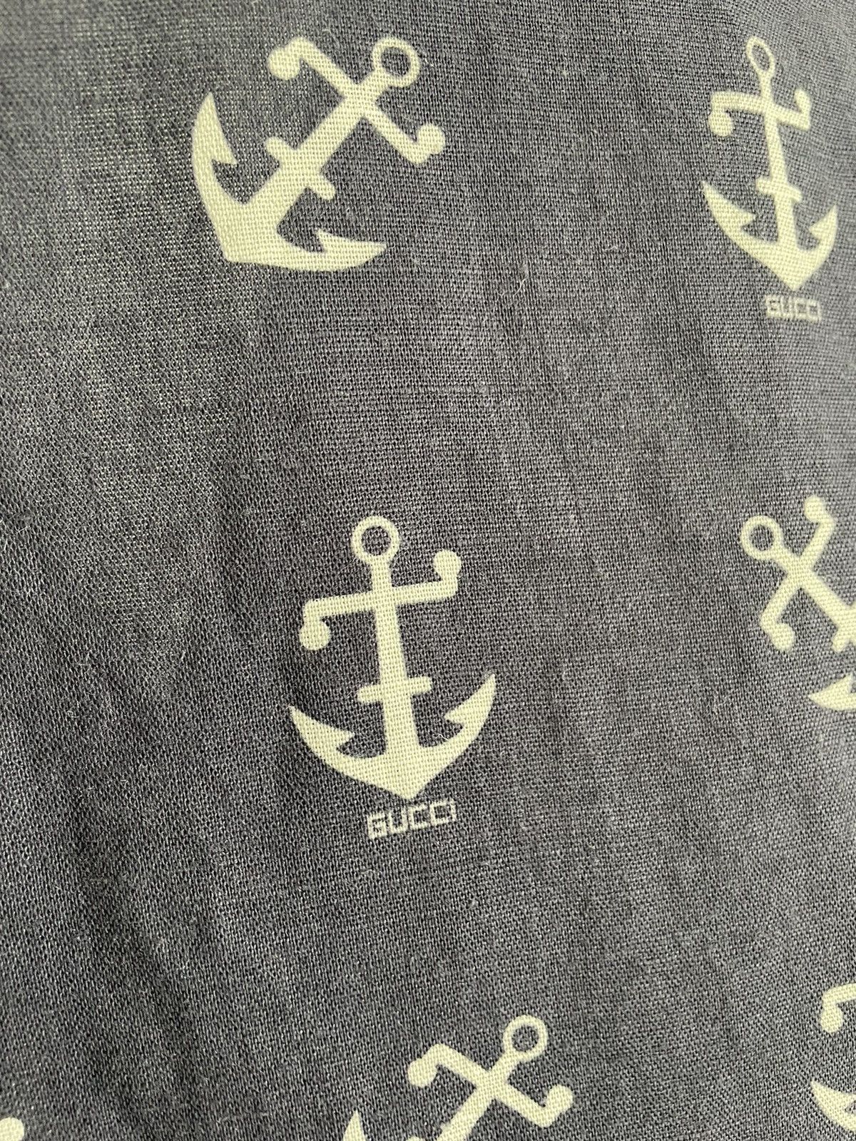 Gucci Brand New Super Runway Gucci Logo Anchors Bowling Shirt Size US L / EU 52-54 / 3 - 20 Thumbnail