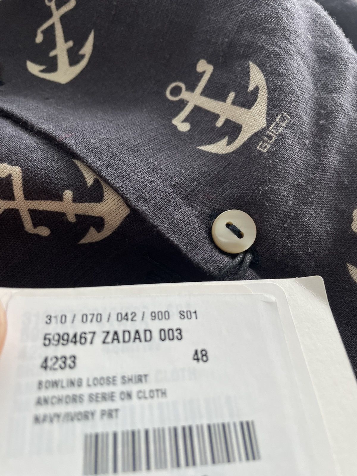 Gucci Brand New Super Runway Gucci Logo Anchors Bowling Shirt Size US L / EU 52-54 / 3 - 22 Thumbnail