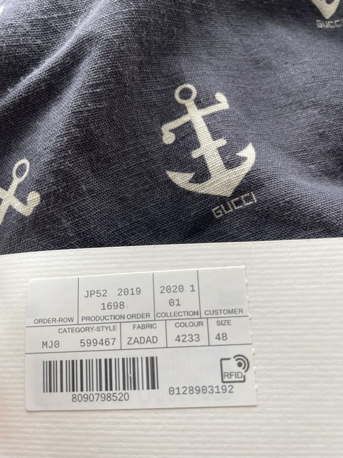 Gucci Brand New Super Runway Gucci Logo Anchors Bowling Shirt Size US L / EU 52-54 / 3 - 21 Thumbnail