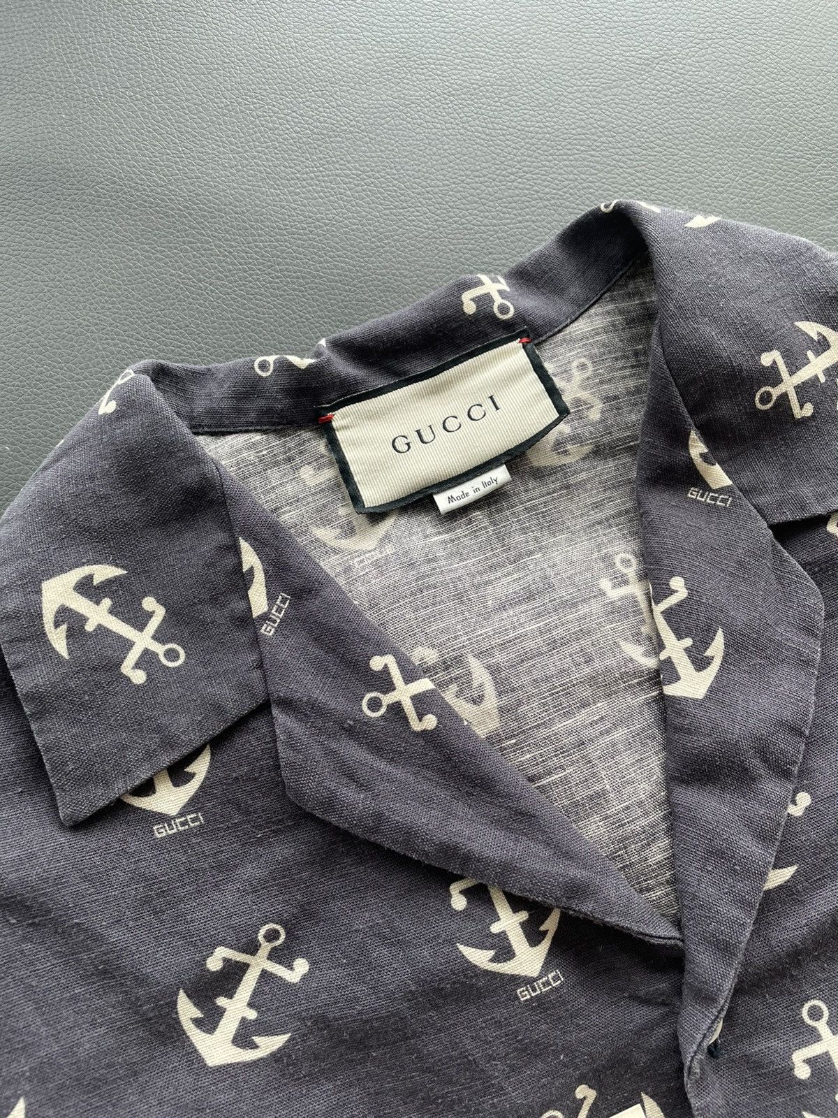 Gucci Brand New Super Runway Gucci Logo Anchors Bowling Shirt Size US L / EU 52-54 / 3 - 25 Thumbnail