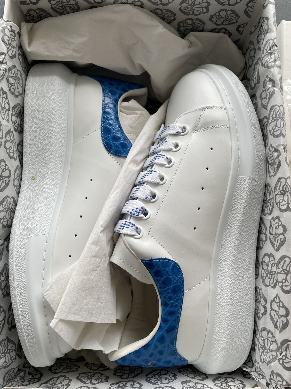 Alexander McQueen Rare Limited Edition Brand New Iconic Leather Croc Sneaker Size US 10 / EU 43 - 10 Thumbnail